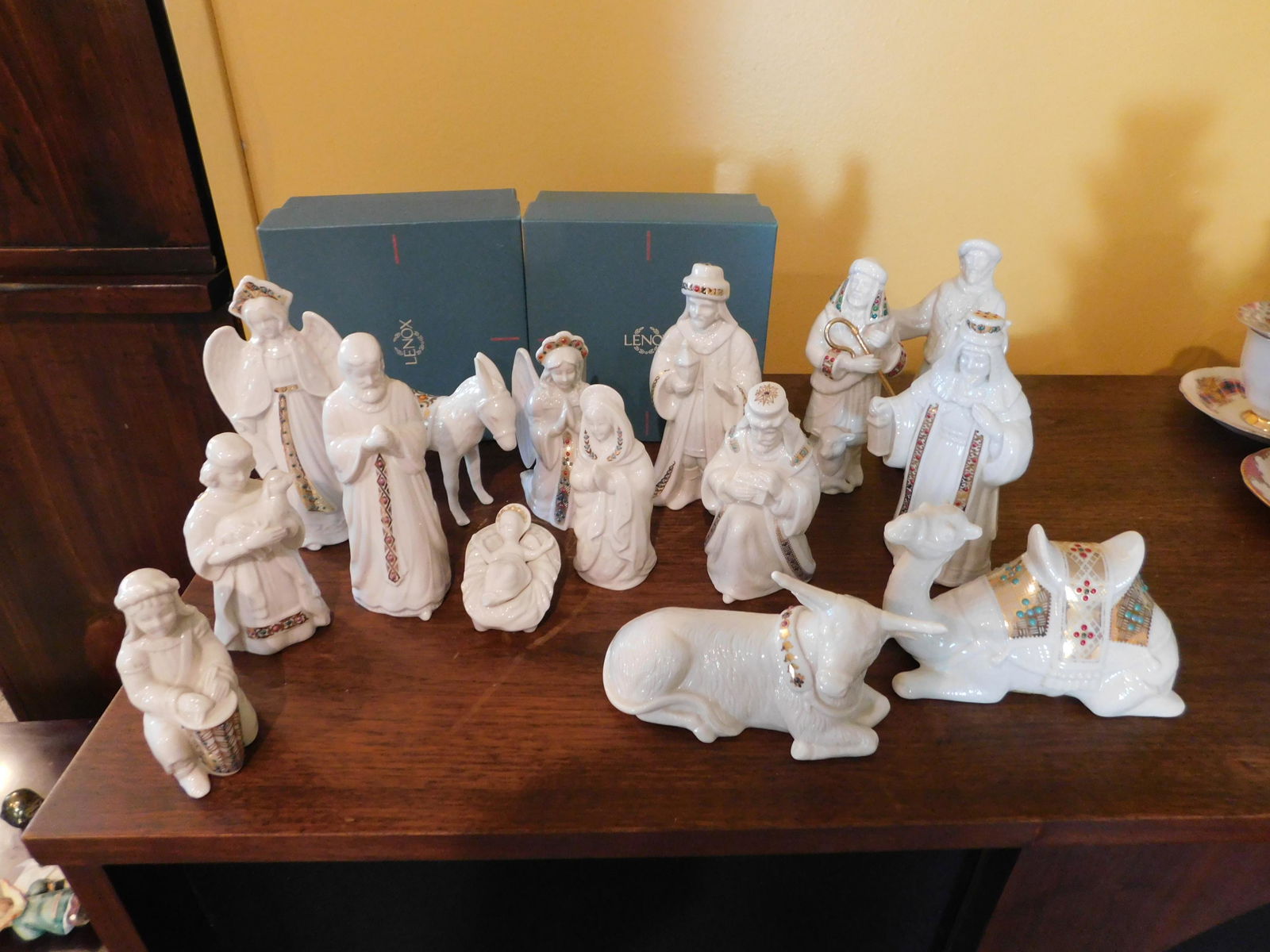 Lenox Nativity Set with Wooden Cache - Most Have Boxes (1 of 4)