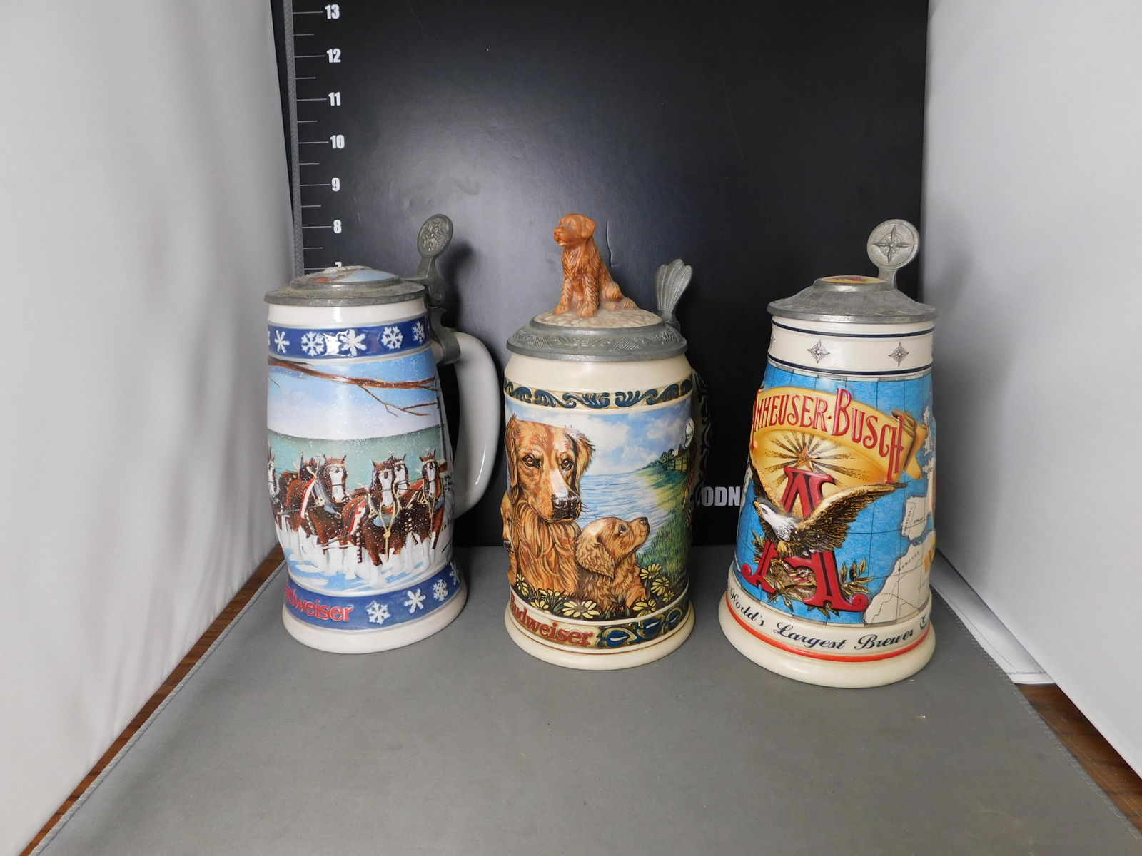 Lot of 3 Anheuser-Busch Busch Steins (1 of 3)