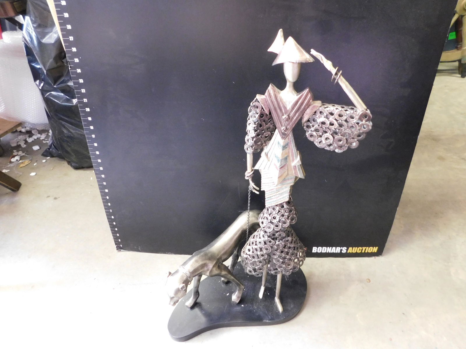 Art Deco Style Mixed Metal Sculpture (1 of 3)