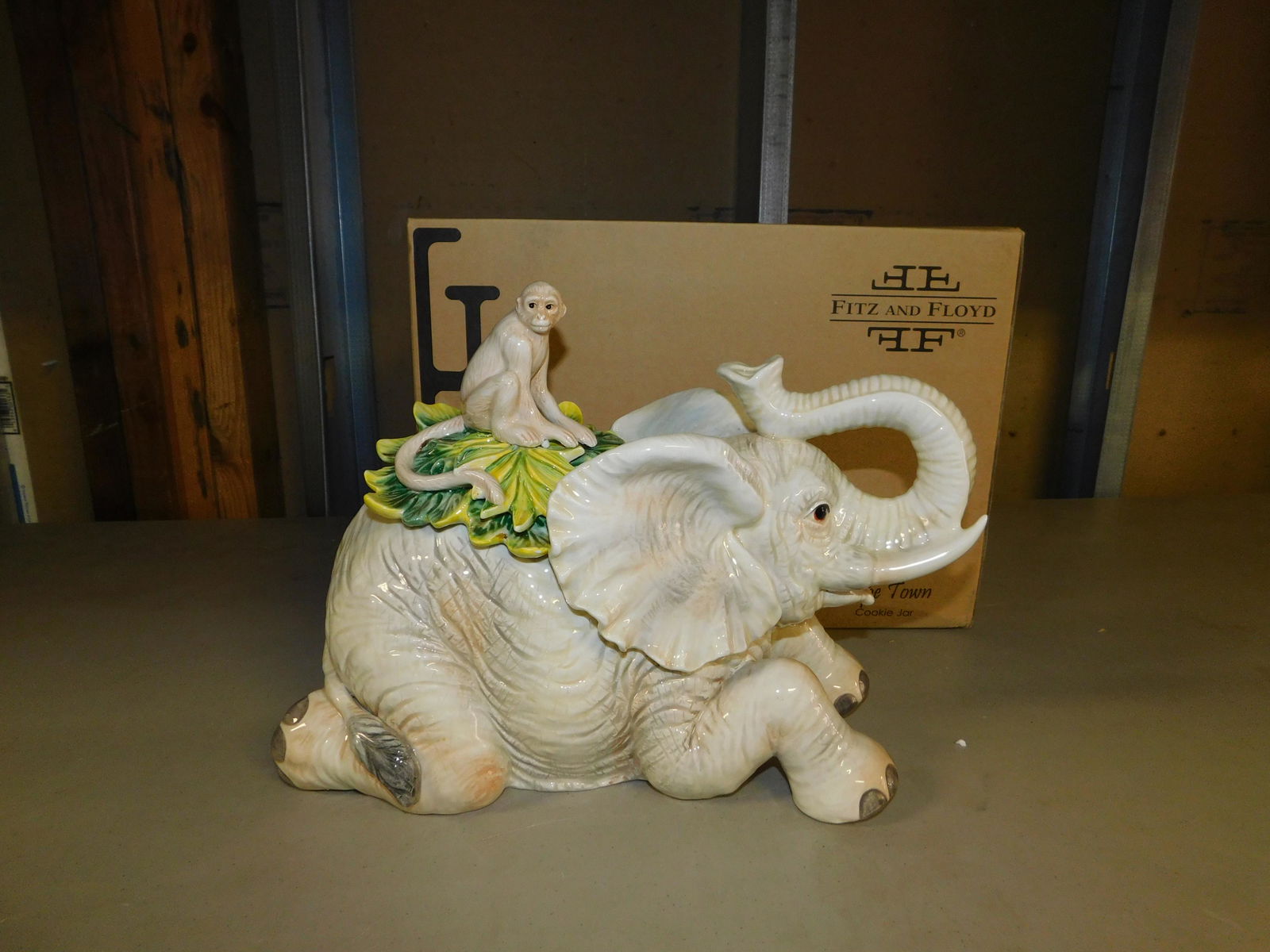 Fitz & Floyd Monkey on Elephant Cookie Jar (1 of 3)
