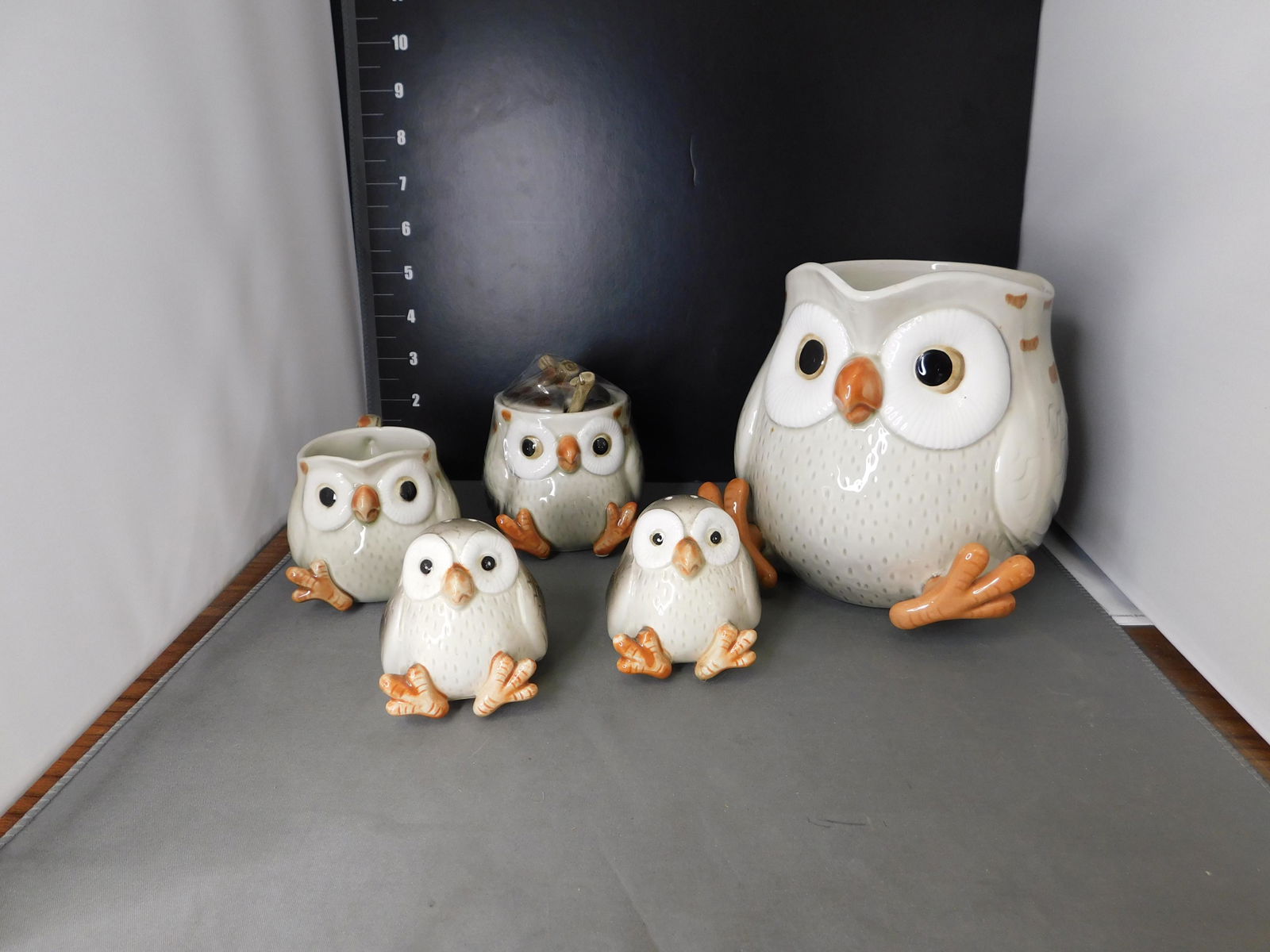 Fitz & Floyd Owl 5 Piece Kitchen Set (1 of 2)