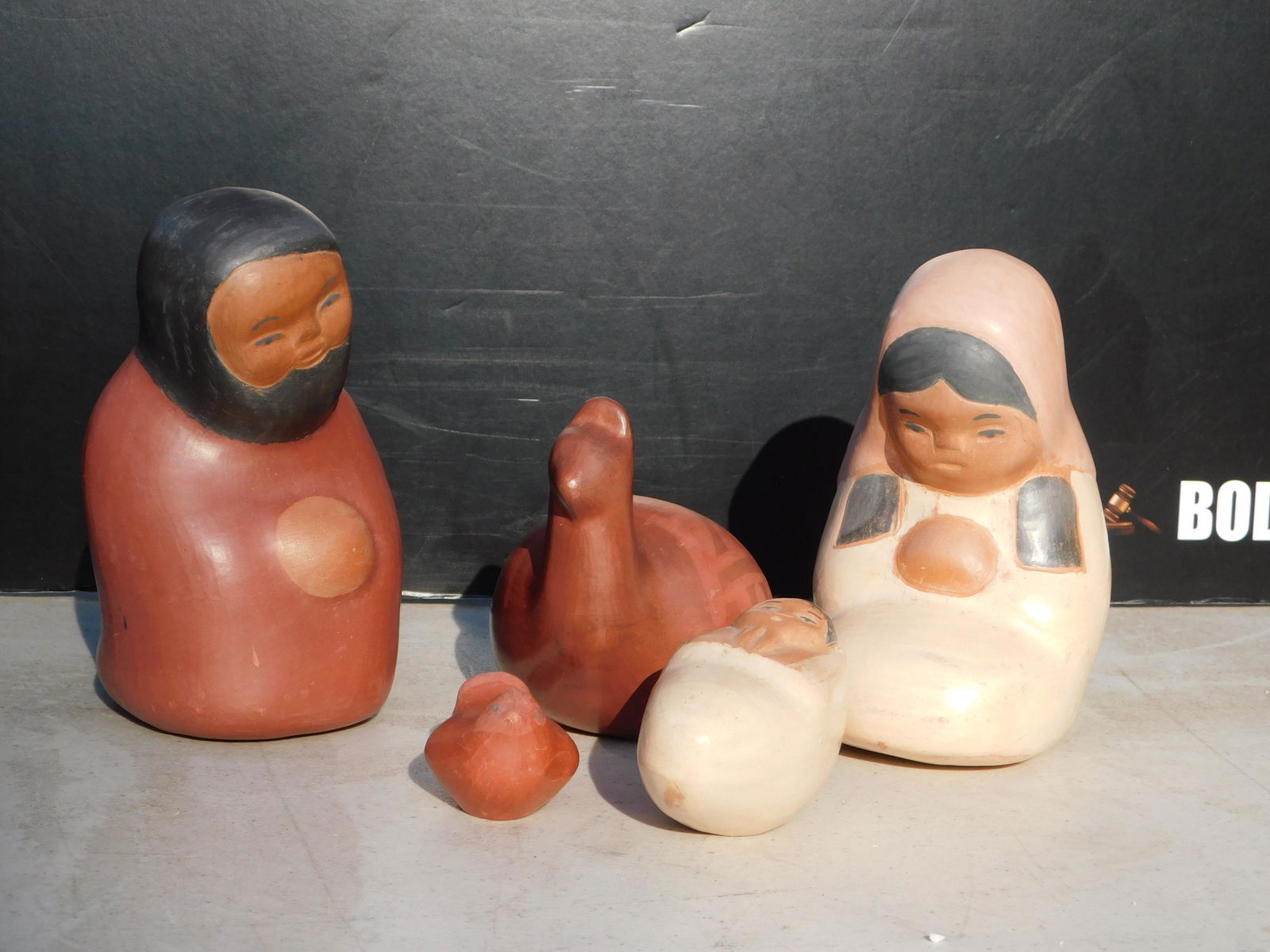 Art Pottery Native American Nativity Scene - 5 Pieces (1 of 3)