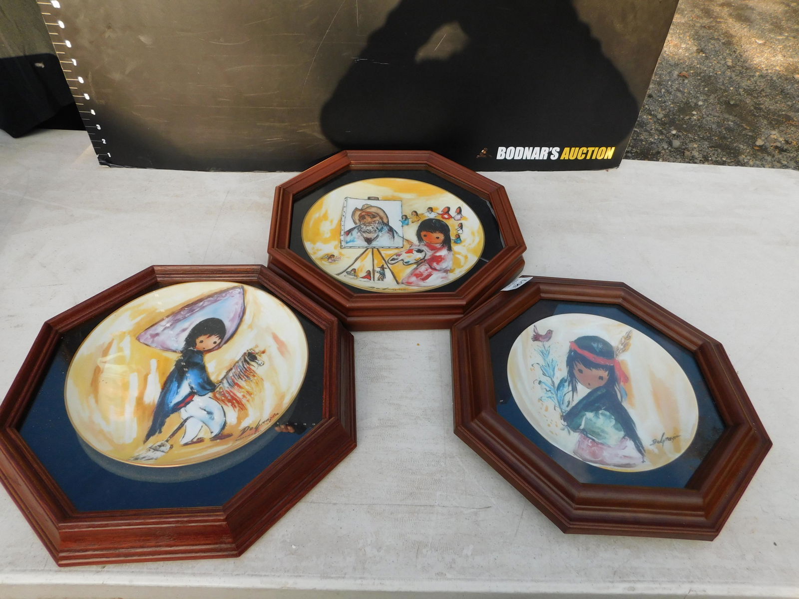 Lot of 3 Framed Southwestern Collector Plates (1 of 7)