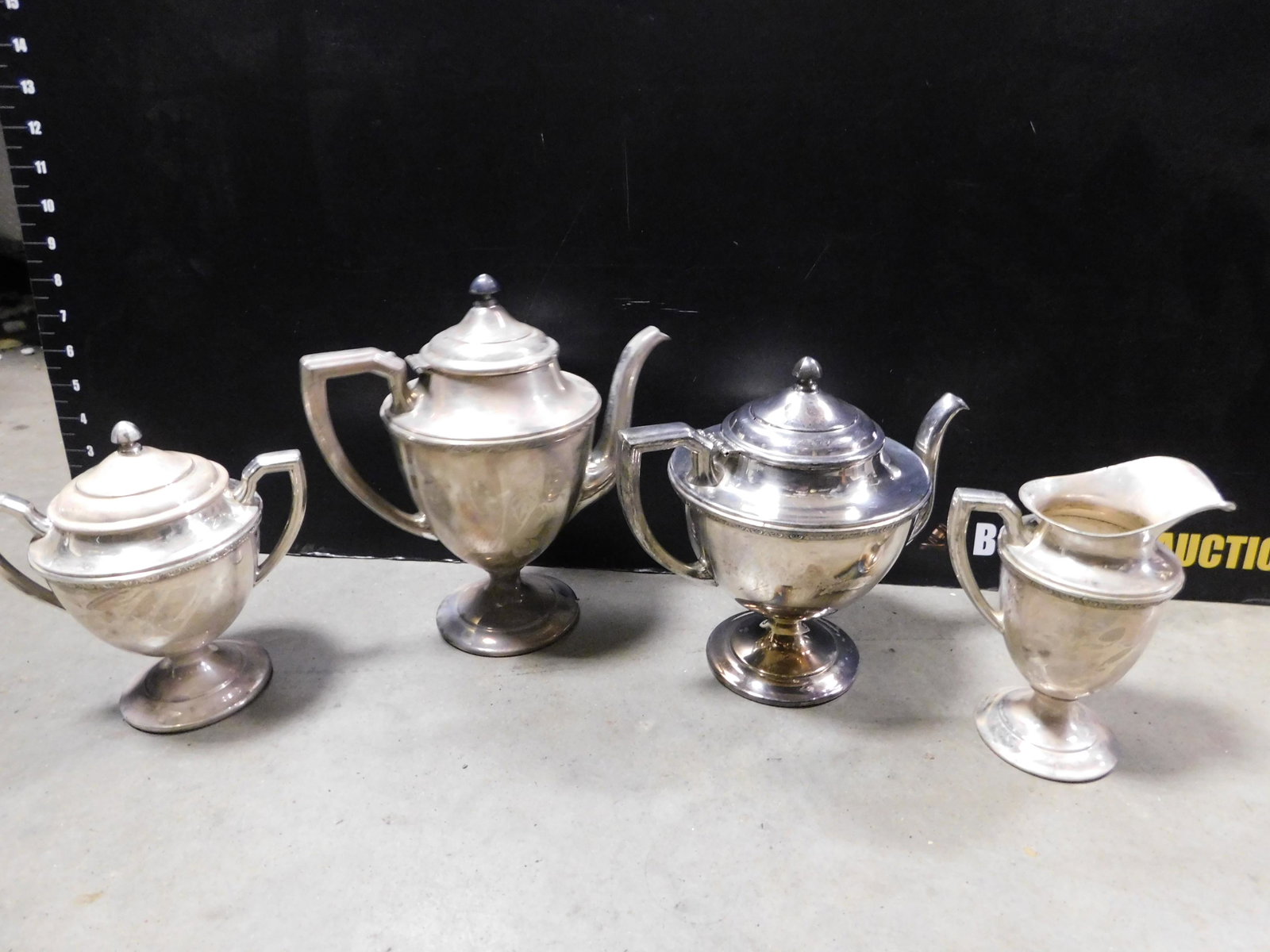 4 Piece Silver-plate Tea Set (1 of 4)