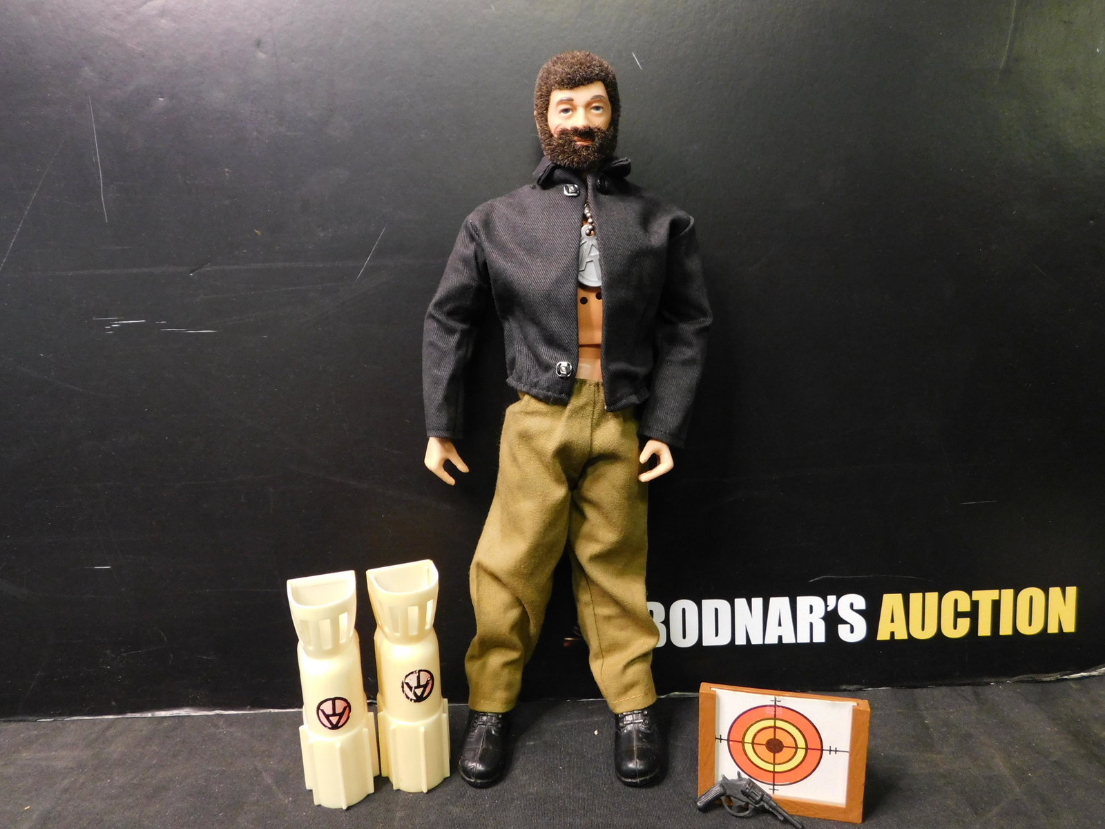 Vintage G.I. Joe 12" Talking G.I. Joe Figure: Vintage 12" G.I. Joe Figure. Marked 1964. Has Life-Like Hair. Comes with Accessories. Pull String Works. Voice Sounds Fuzzy. You are bidding at a live sale, please read the terms and conditions. We ar