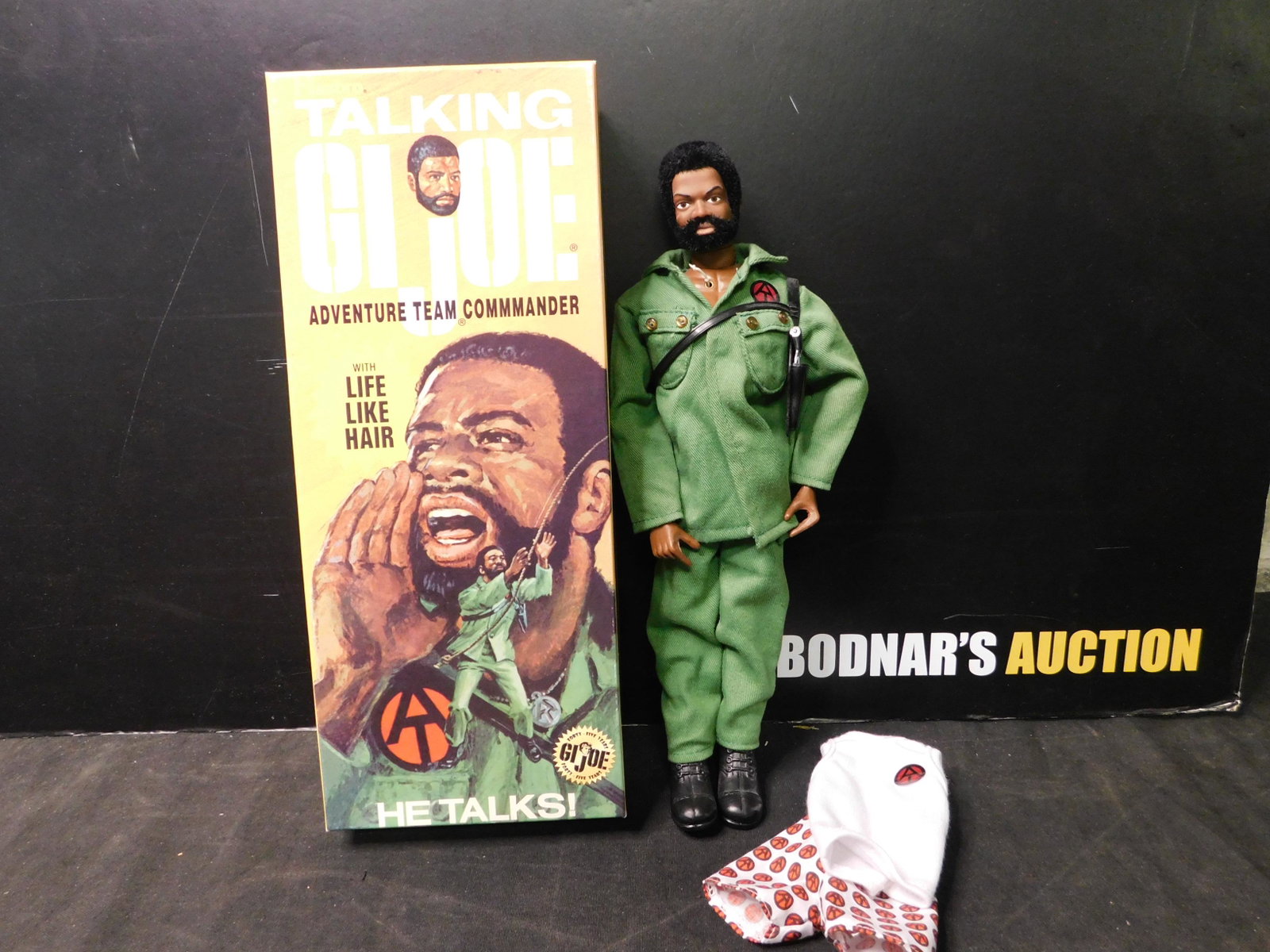 GI Joe Adventure Team Commander in Box: GI Joe 12" Adventure Team Commander in Box - Hasbro 2009. Collector's Club Figure. Talking - But String is BROKEN and he seems to not be working. You are bidding at a live sale, please read the terms 