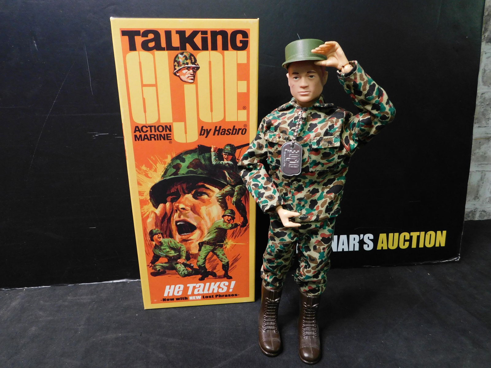 GI Joe Talking Action Marine in Box: GI Joe Talking 12" Action Marine in Box. Hasbro 2008. Collector Club Figure. You are bidding at a live sale, please read the terms and conditions. We are offering contact-less pick ups at our South Br