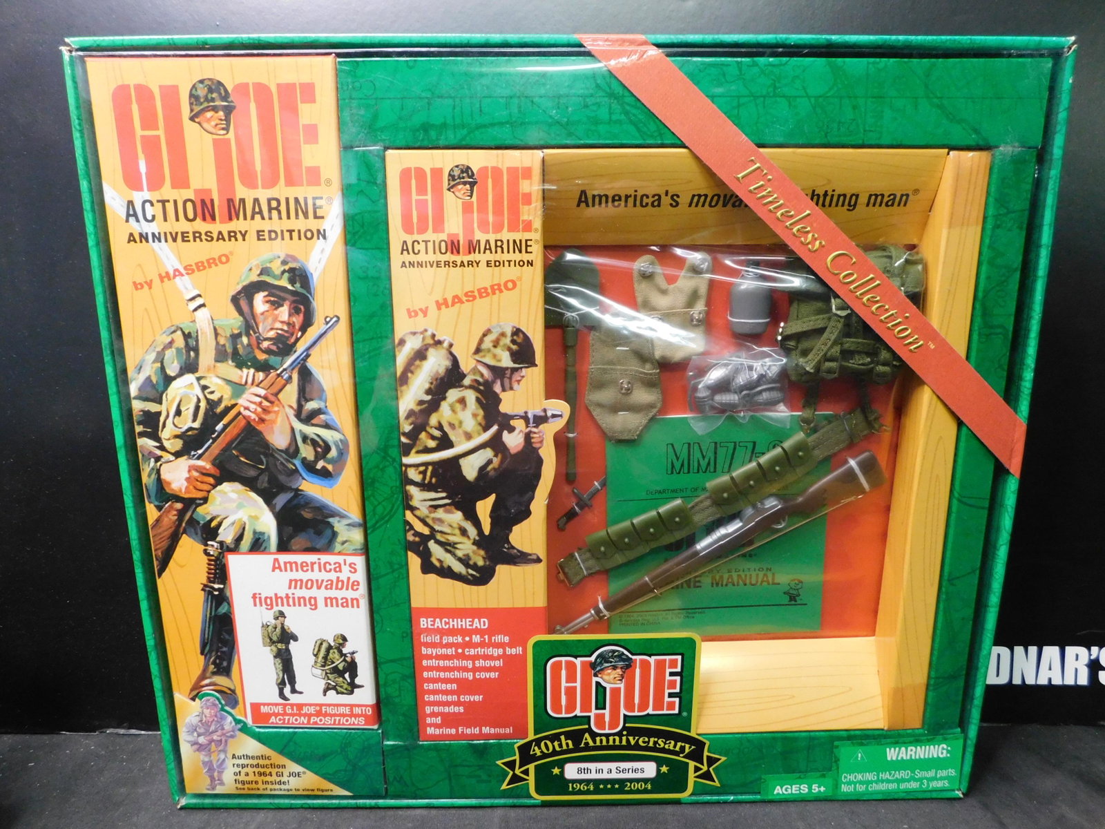 GI Joe Action Marine Beachhead Assault Set 40th: GI Joe 40th Anniversary 12" Action Marine Beachhead Set. 8th in a Series. In Box. Hasbro 2003. You are bidding at a live sale, please read the terms and conditions. We are offering contact-less pick u