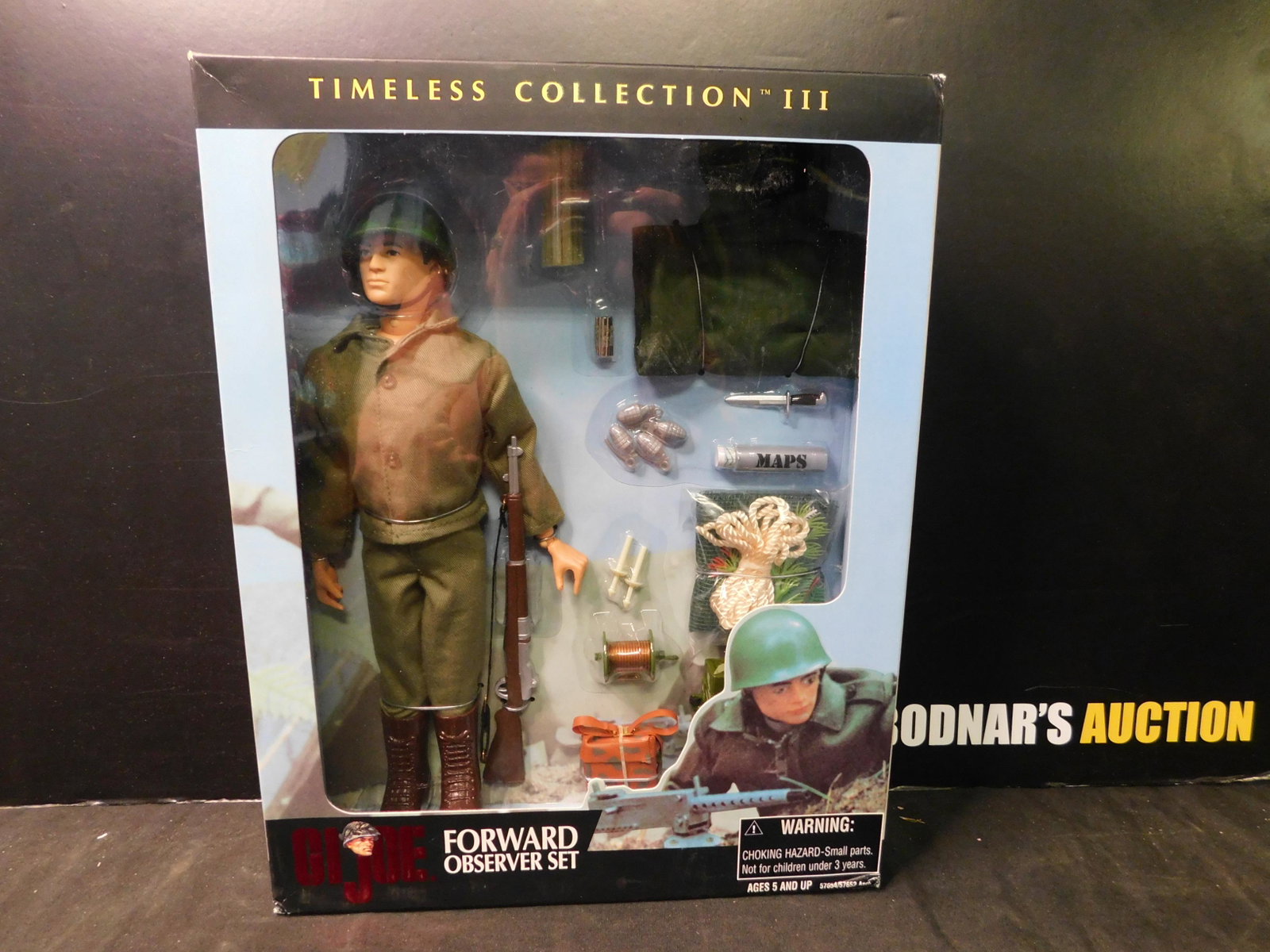 GI Joe Forward Observer Set in Box: GI Joe 12" Forward Observer Set Timeless Collection III in Box. Hasbro 2000. You are bidding at a live sale, please read the terms and conditions. We are offering contact-less pick ups at our South Br