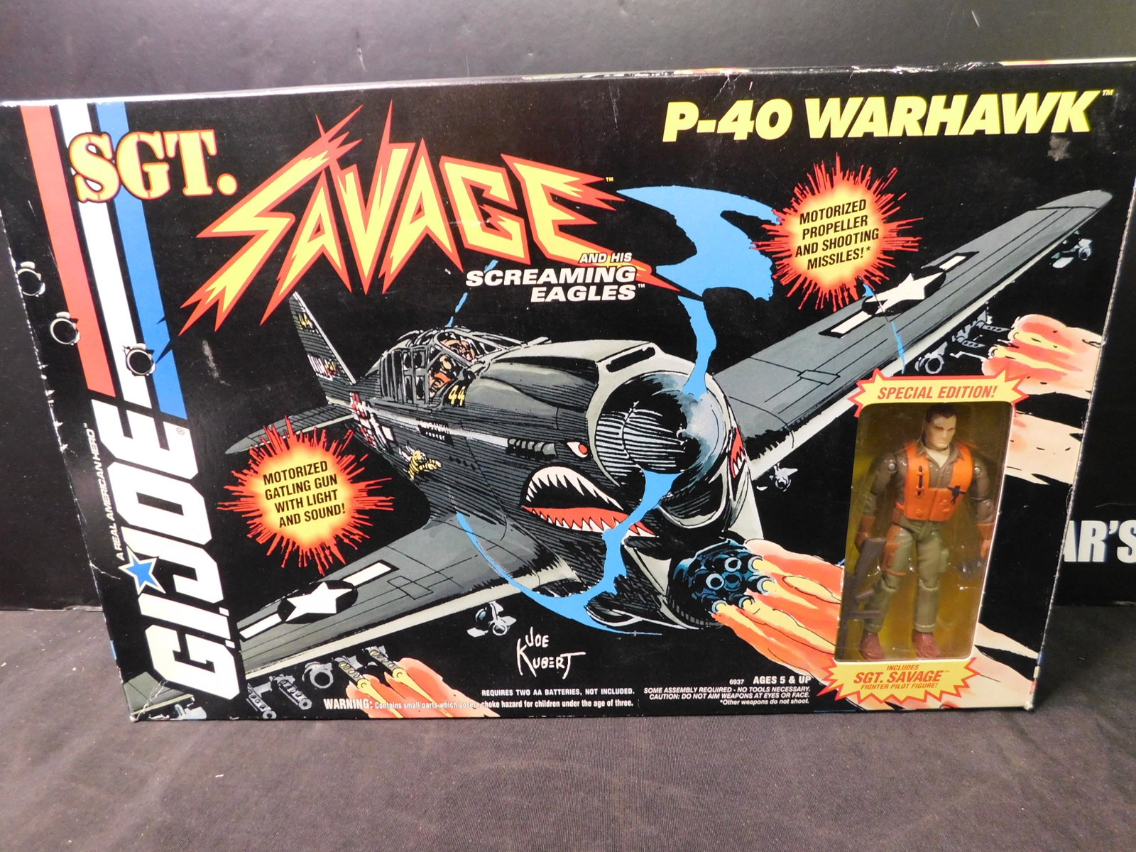 GI Joe Sgt. Savage P-40 Warhawk in Box: GI Joe Sgt Savage P-40 Warhawk in Box. Hasbro 1994. You are bidding at a live sale, please read the terms and conditions. We are offering contact-less pick ups at our South Brunswick location by APPOI