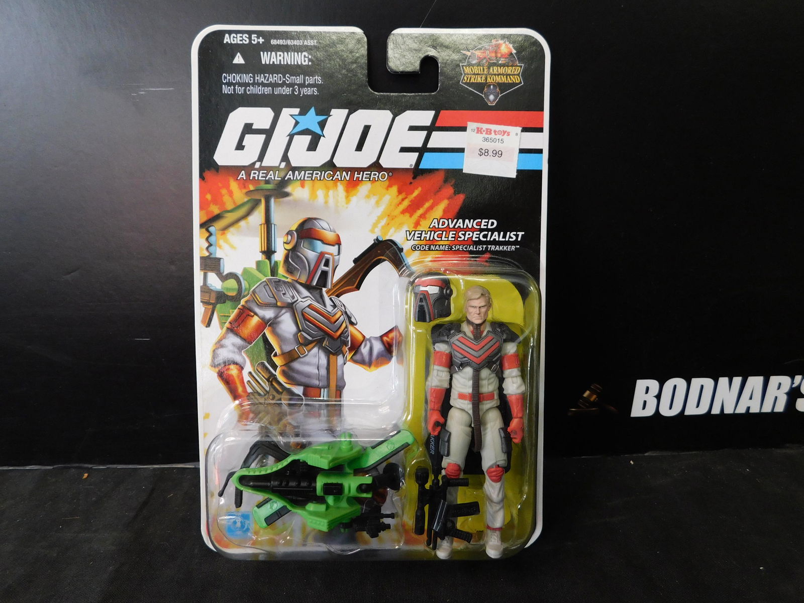 GI Joe Specialist Trakker Figure: GI Joe Specialist Tracker 3.75" Figure. On Card. Hasbro 2008. You are bidding at a live sale, please read the terms and conditions. We are offering contact-less pick ups at our South Brunswick locatio