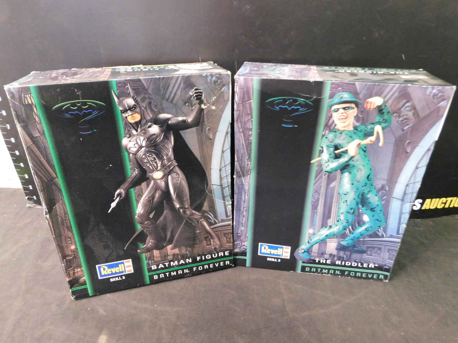 Batman Forever The Riddler & Batman Model Kits: Lot of 2 Revell Batman Forever Model Kits - Batman and The Riddler All from private collector who disclosed to us that he just took off the factory seal to look at them and to the best of our knowledg