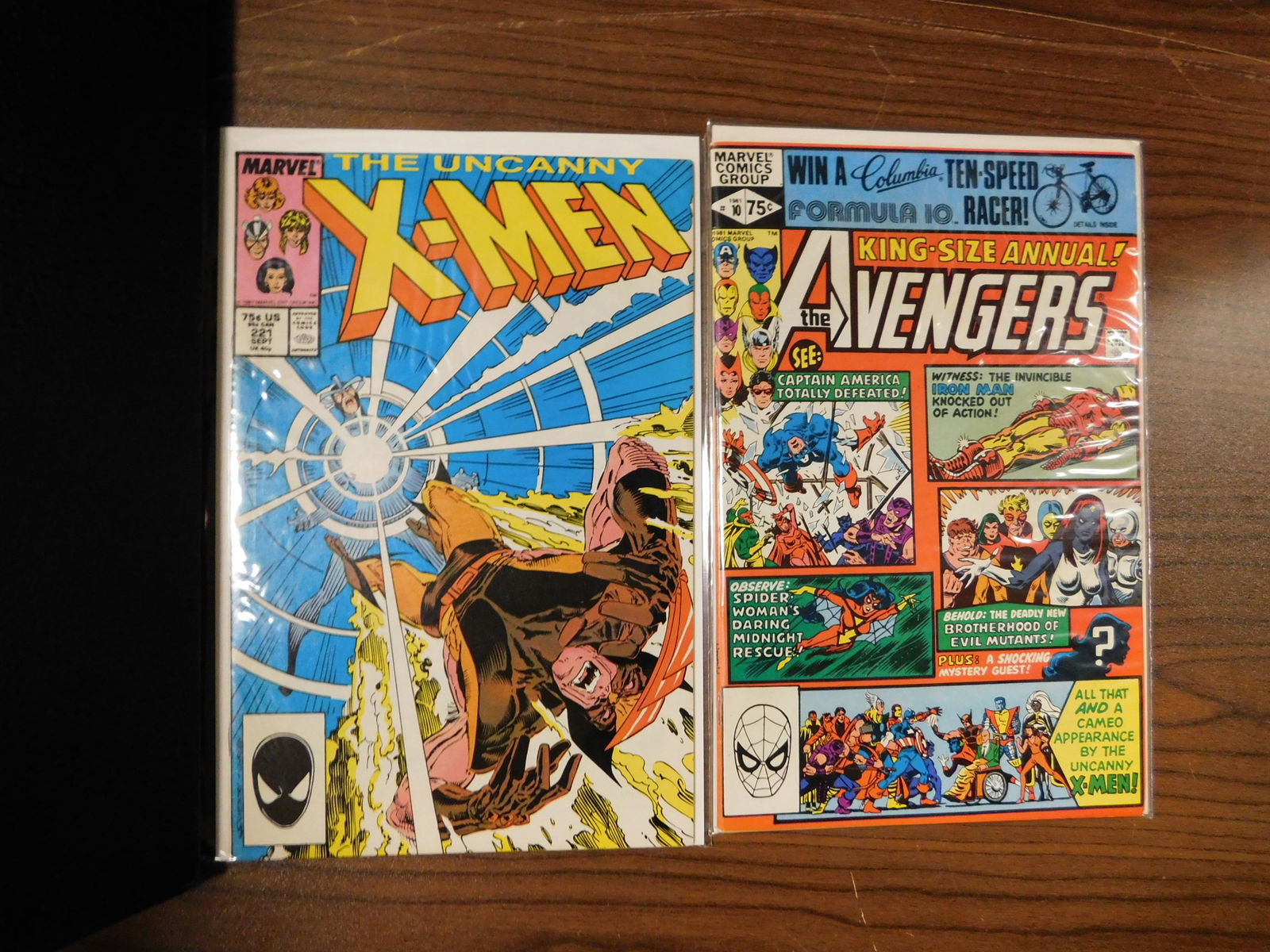 Uncanny X-Men #221 and Avengers Annual #10 Comic Lot (1 of 1)