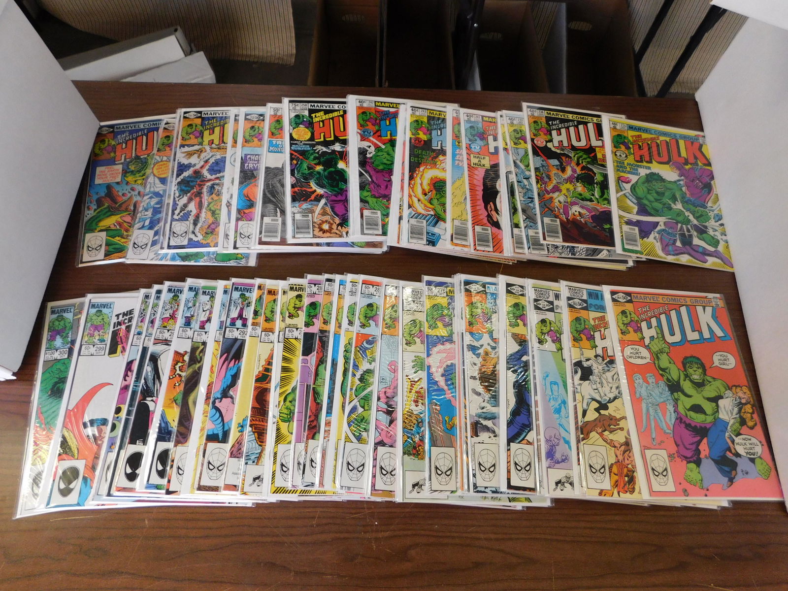 The Incredible Hulk Nearly Full Run Of Comics 235 300 Nov 18 Bodnar S Auction Sales In Nj