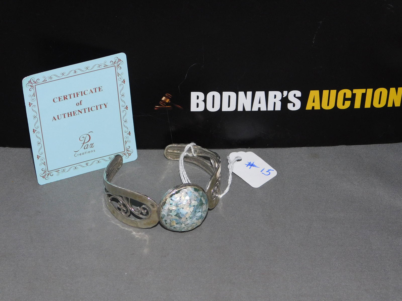 PAZ Sterling Ancient Glass Cuff Bracelet (1 of 3)