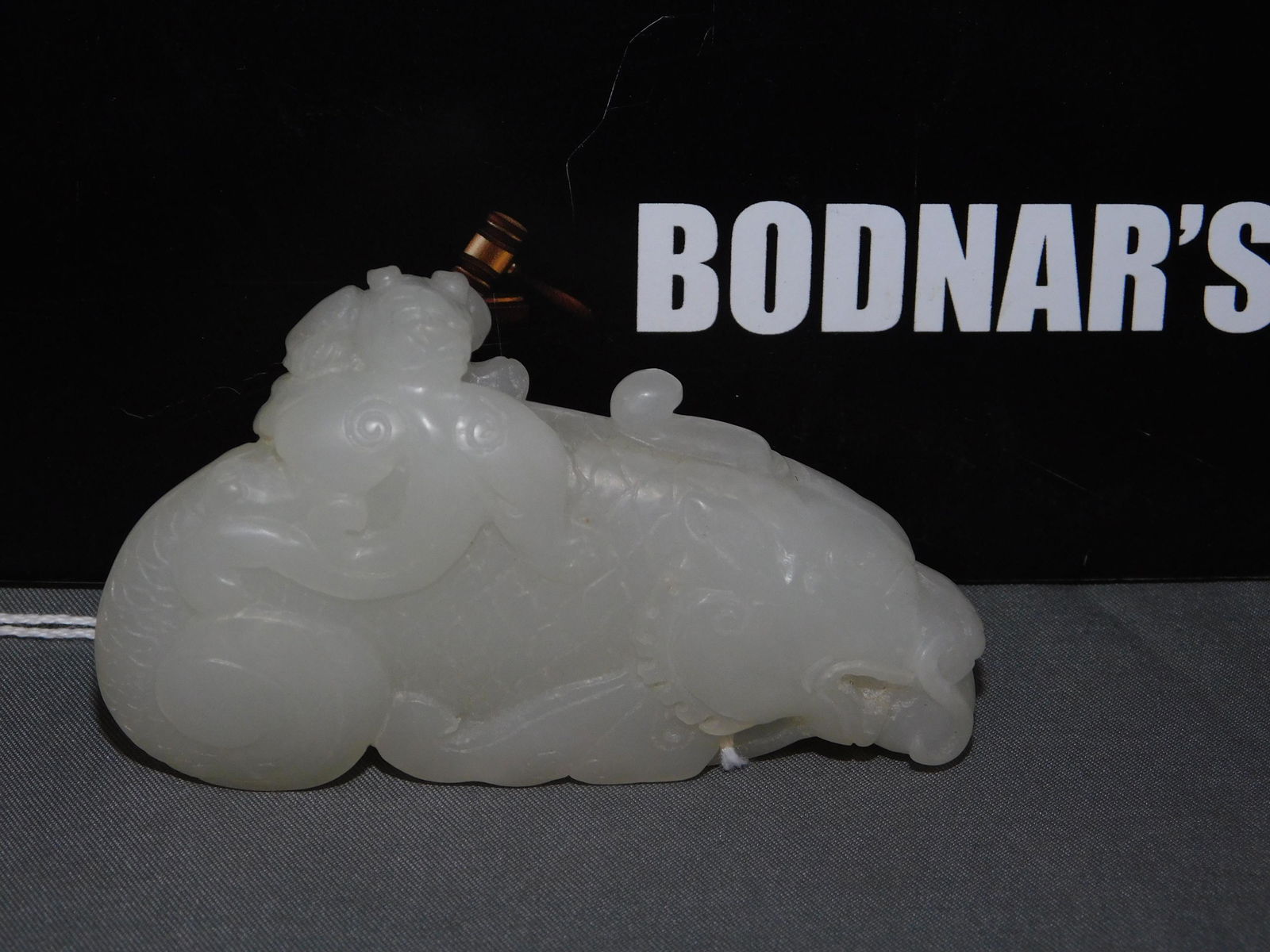 Carved Hard Stone Dragon Figure (1 of 2)