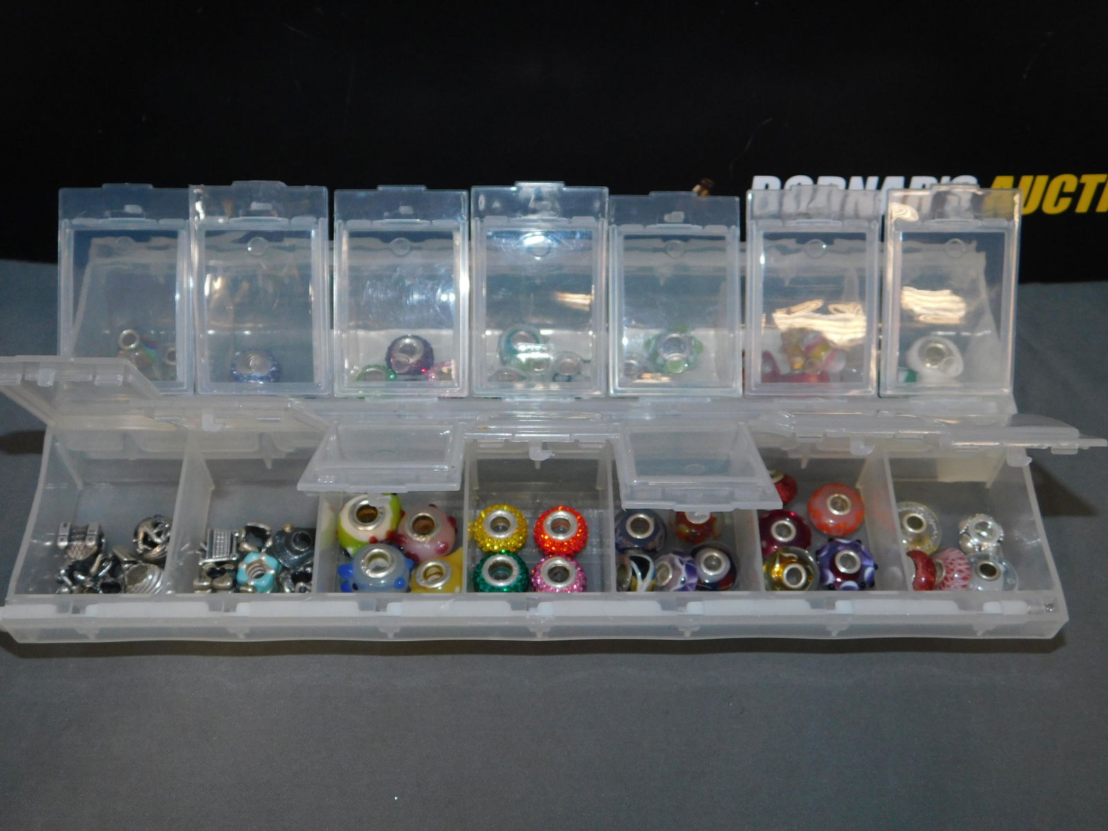 Lot Sterling & Art Glass Slide Charms (1 of 2)