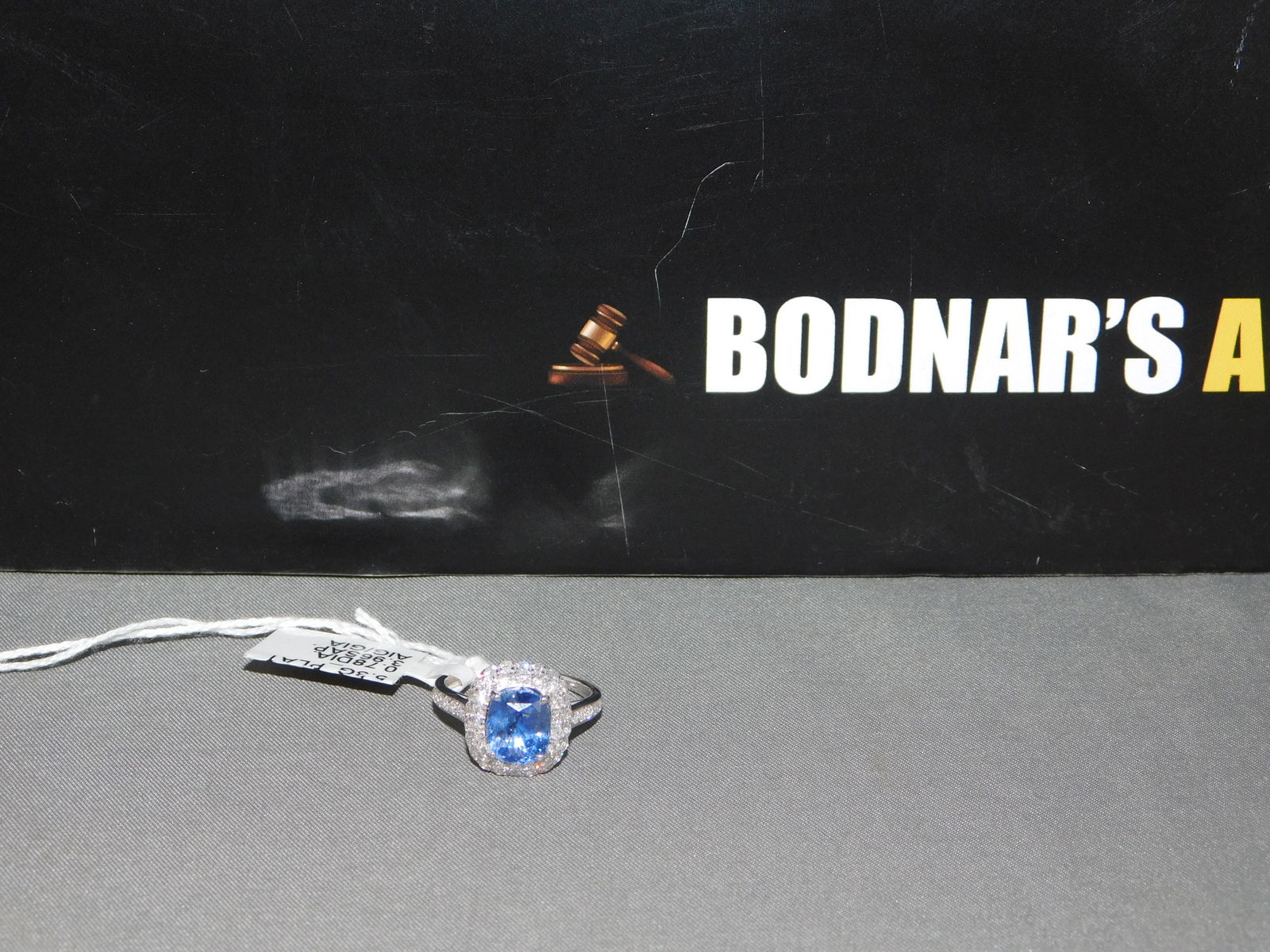 Platinum Sapphire & Diamond Ring (1 of 3)