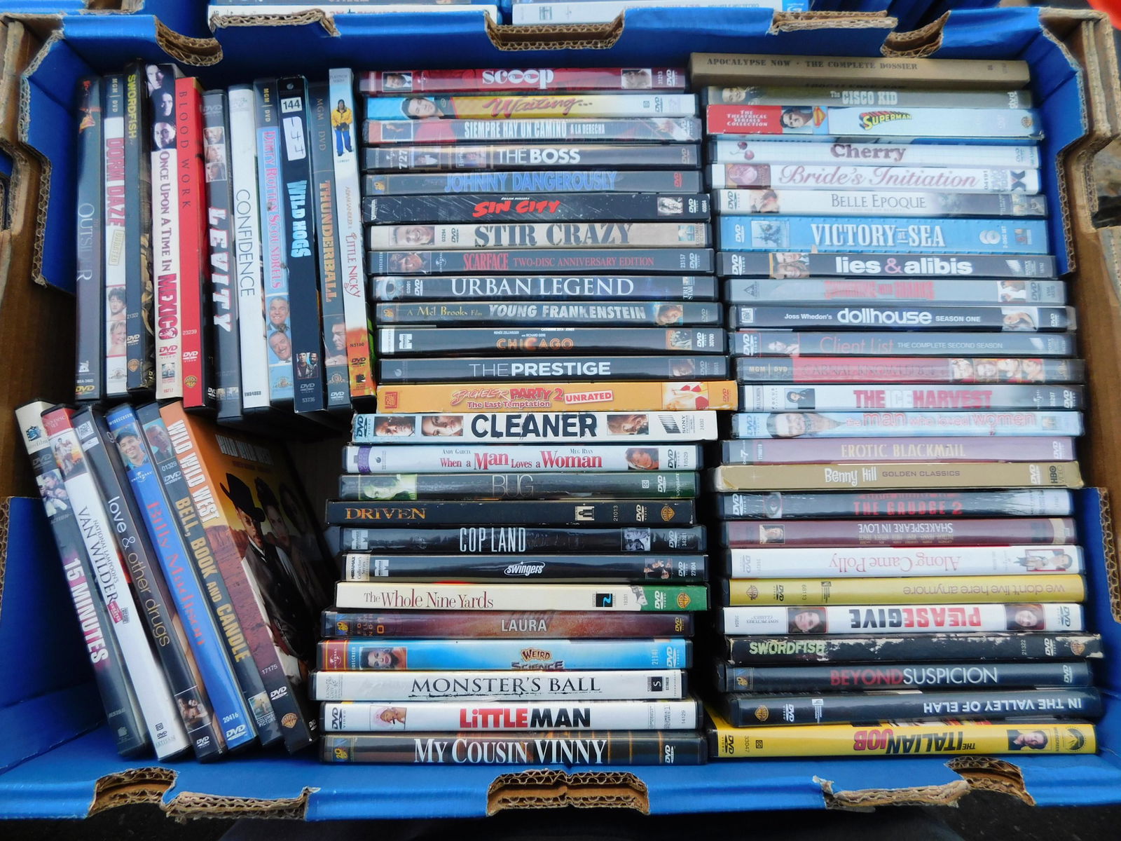 Large Lot of DVD's movies: Large Lot of DVD's movies. Mixed titles some may be factory sealed. This sale will be broadcast live on sale day with an auctioneer and caller calling full descriptions of each lot being sold, as well