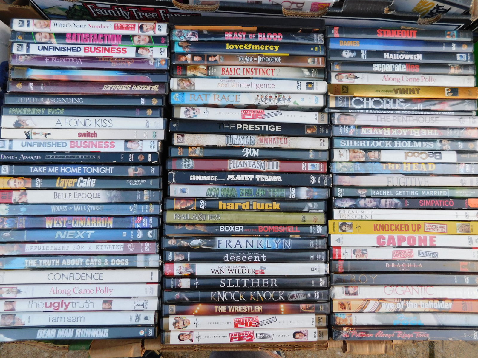 Large Lot of DVD's movies: Large Lot of DVD's movies. Mixed titles some may be factory sealed. This sale will be broadcast live on sale day with an auctioneer and caller calling full descriptions of each lot being sold, as well