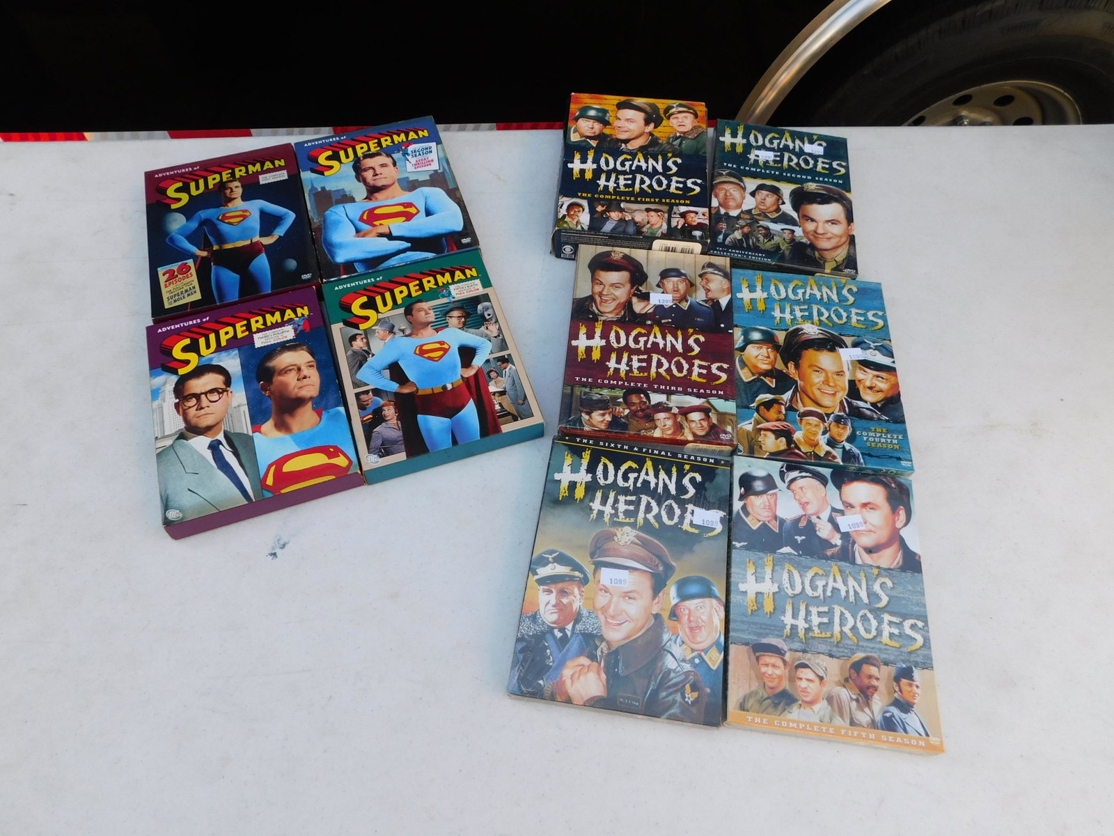 Superman on DVD and Hogan's Heroes: Complete run of the TV shows Superman on DVD and Hogan's Heroes complete series sets. This sale will be broadcast live on sale day with an auctioneer and caller calling full descriptions of each lot b