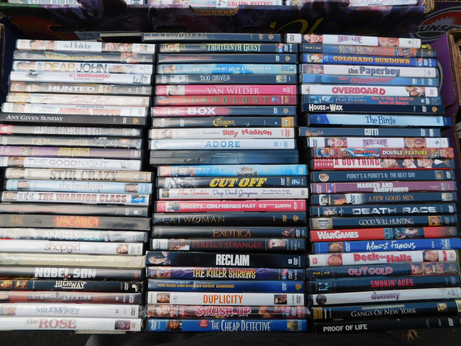 Large Lot of DVD's movies: Large Lot of DVD's movies. Mixed titles some may be factory sealed. This sale will be broadcast live on sale day with an auctioneer and caller calling full descriptions of each lot being sold, as well