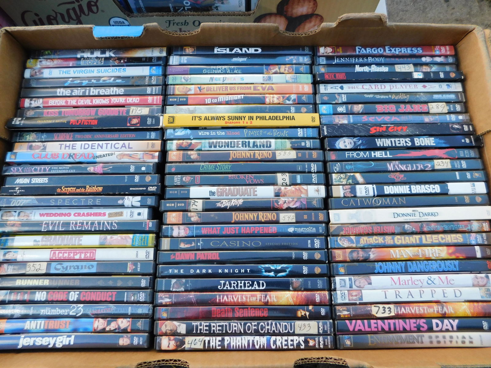 Large Lot of DVD's movies: Large Lot of DVD's movies. Mixed titles some may be factory sealed. This sale will be broadcast live on sale day with an auctioneer and caller calling full descriptions of each lot being sold, as well