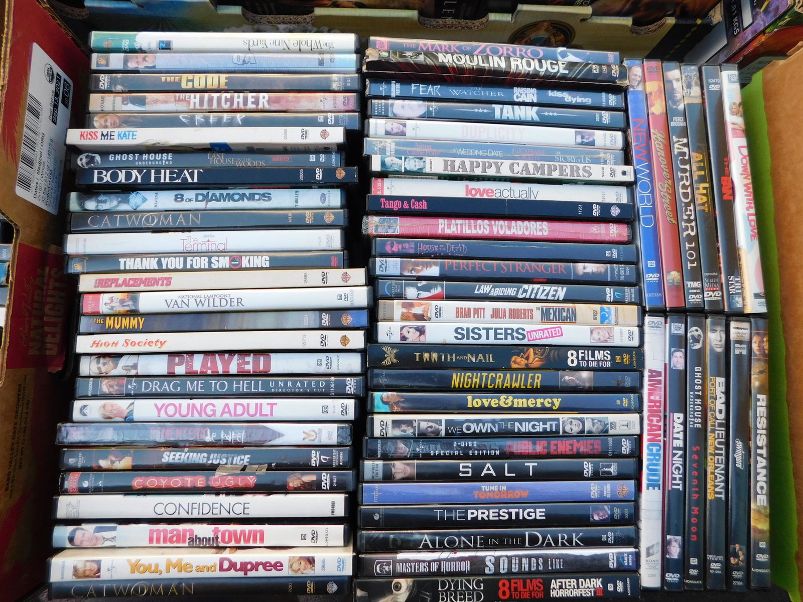 Large Lot of DVD's movies: Large Lot of DVD's movies. Mixed titles some may be factory sealed. This sale will be broadcast live on sale day with an auctioneer and caller calling full descriptions of each lot being sold, as well
