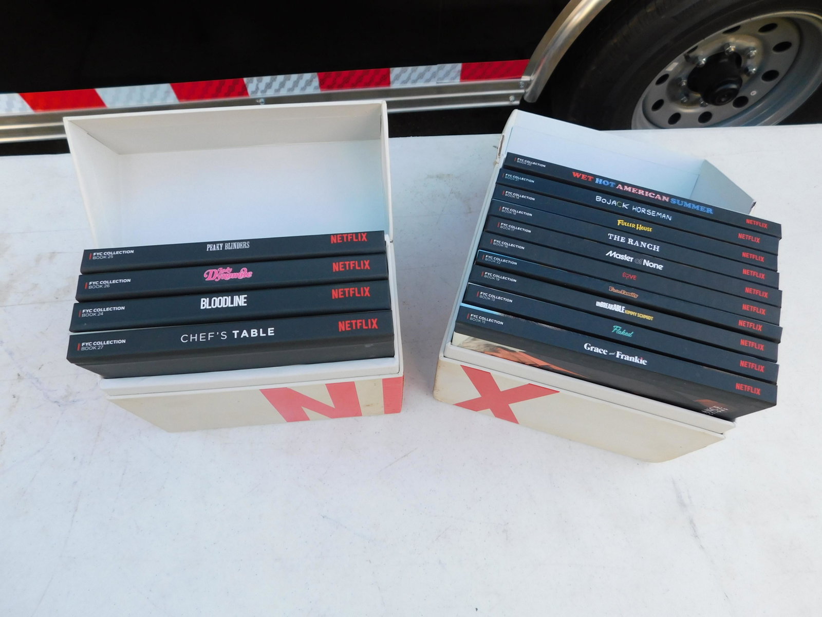 Netflix produced TV Shows DVD sets: Lot of 2 box sets of DVD's including Netflix produced TV Shows. This sale will be broadcast live on sale day with an auctioneer and caller calling full descriptions of each lot being sold, as well as 