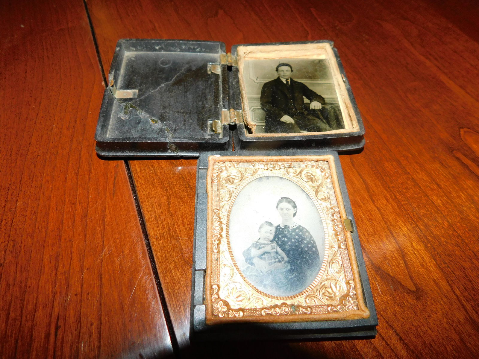 2 Tintypes in Gutta Purcha Cases (1 of 6)