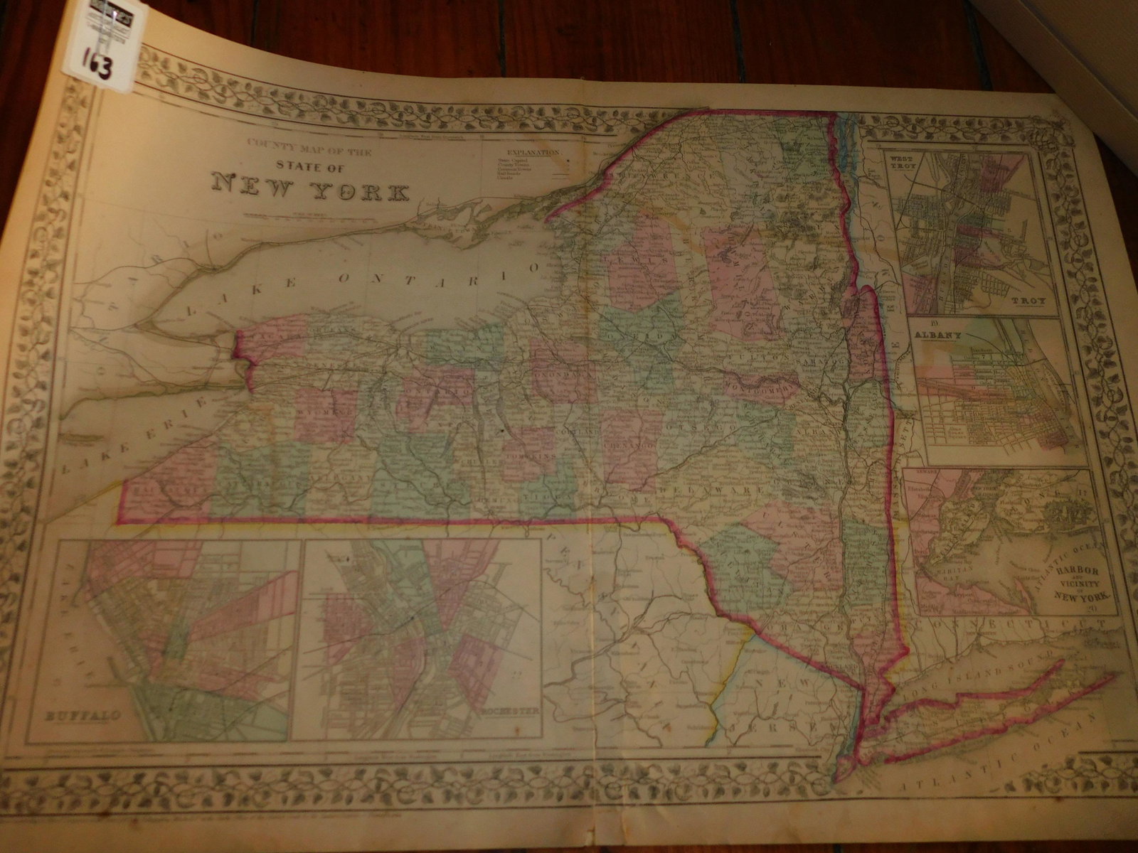 Mitchell's County Map of the State of New York 1867 (1 of 3)