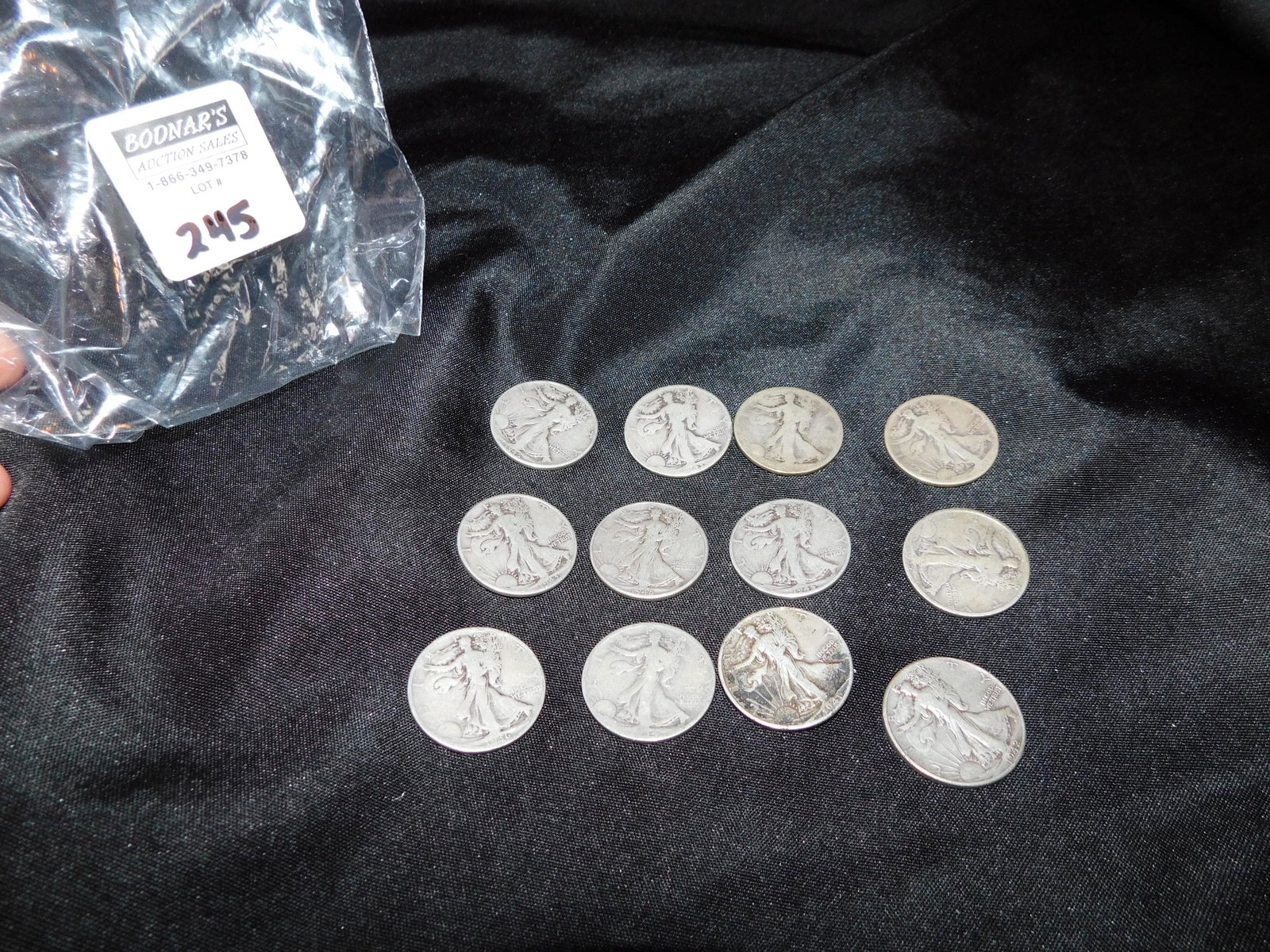 Lot of 12 Walking Liberty Half Dollars (1 of 1)
