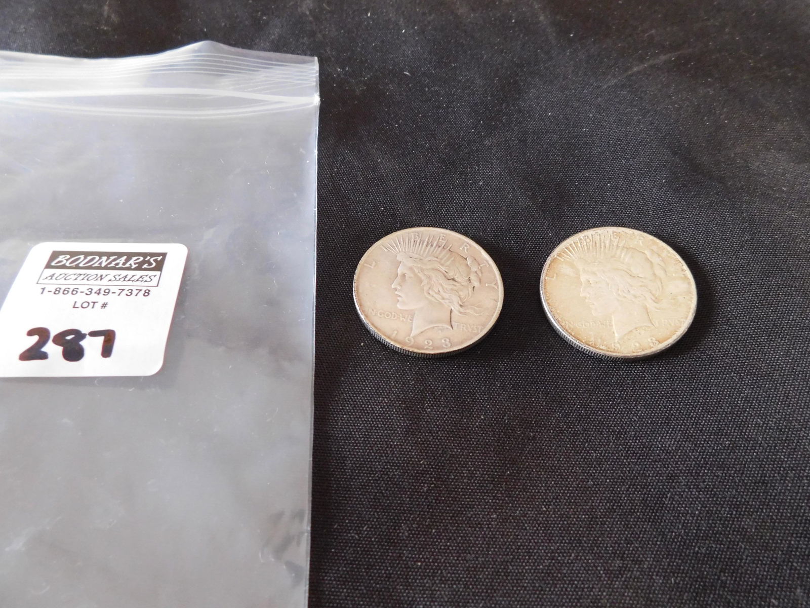 2 1923 Peace Dollars (1 of 2)