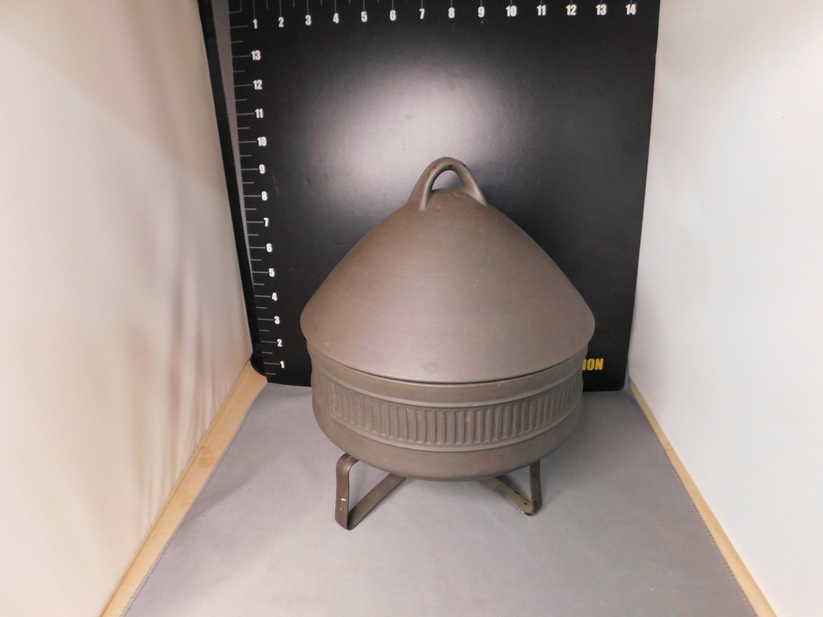 Dansk Covered Casserole/Chafing Dish: Dansk covered casserole/chafing dish. Measures approx. 10" tall x 9" in diameter. You are bidding at a live sale, please read the terms and conditions. We are offering contact-less pick ups at our Sou