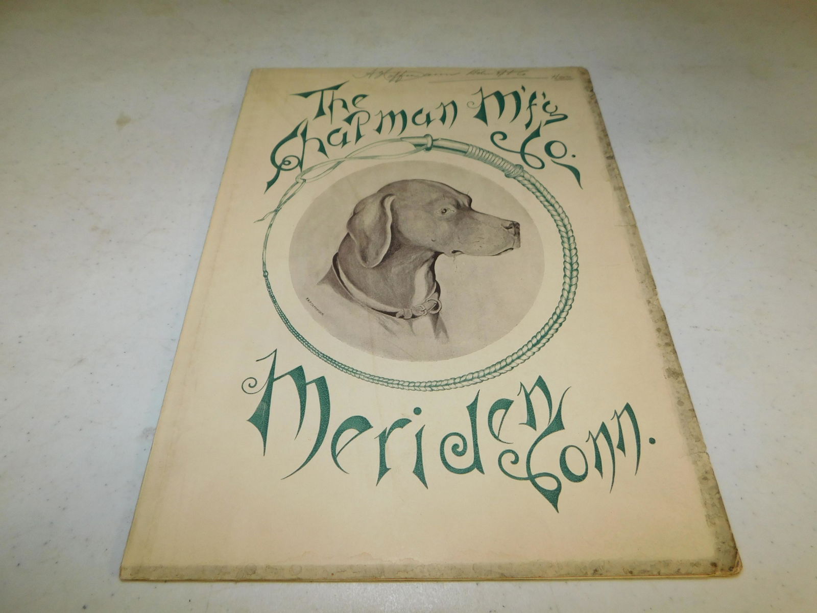 1892 Dog Collar Catalog: 1892 The Chapman Manufacturing Company Meriden Conn. Dog Collar Catalog and Price List. You are bidding at a live sale, please read the terms and conditions. We are offering contact-less pick ups at o