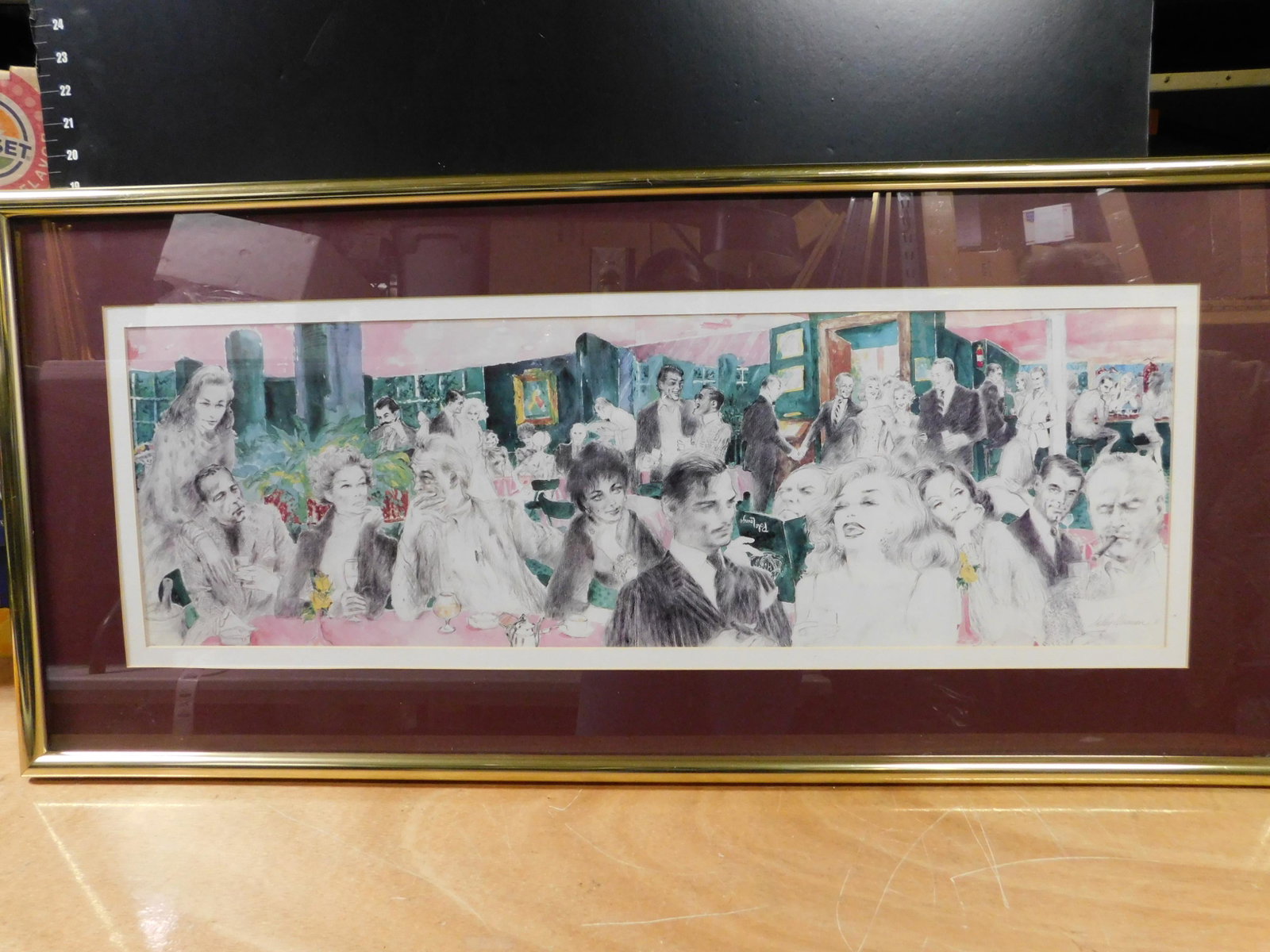 Leroy Niemen Lithograph of Hollywood Legends: Leroy Niemen Lithograph of Hollywood Legends. Liz Taylor, Joan Collins, Dean Martin, Sammy Davis Jr, Marilyn Monroe and More. Measures 19" tall x 40.5" wide. You are bidding at a live sale, please rea