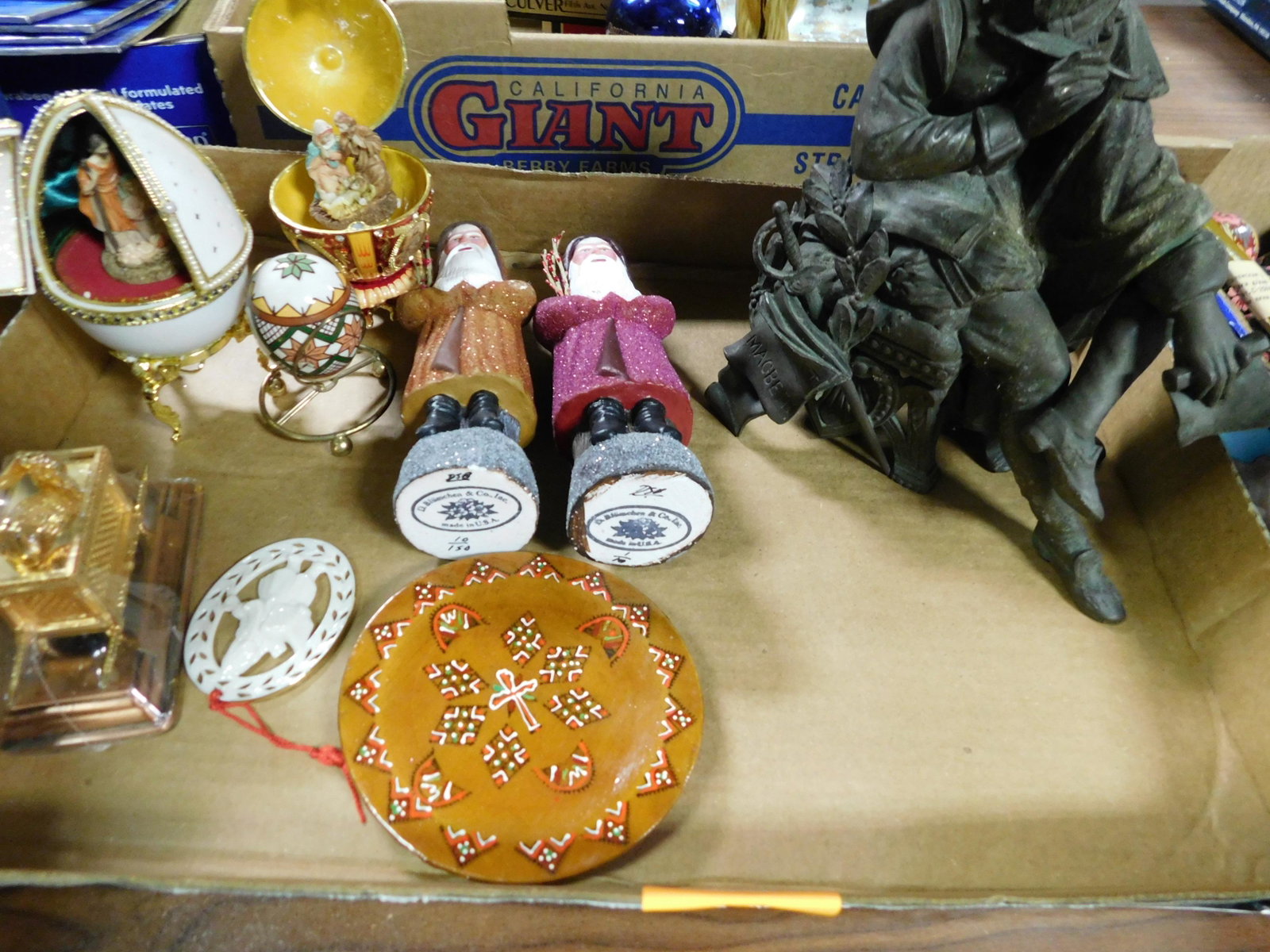 Lot of Ornate Eggs and Nativity: Lot with Ornate Eggs with Nativity, Christmas and Shakespeare. This sale will be broadcast live on sale day with full descriptions of each lot being sold, as well as video feed of each lot. All items 