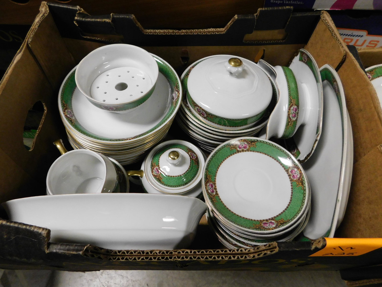 2 Boxes with Czechoslovakia China: 2 Boxes of Chez China with Lots of Serving Pieces. This sale will be broadcast live on sale day with an auctioneer and caller calling full descriptions of each lot being sold, as well as video feed of