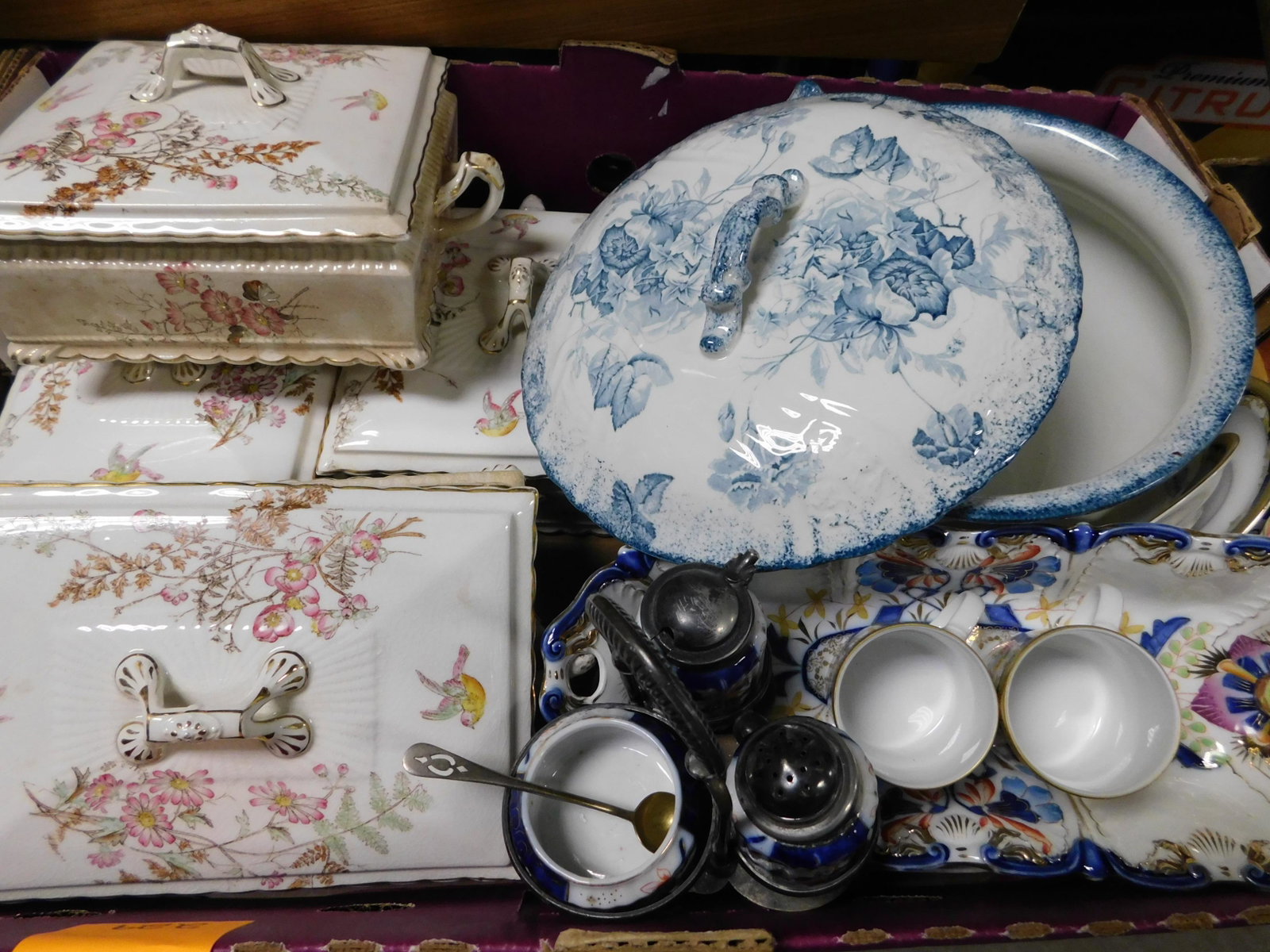 Box Lot of China: Box Lot of China. Some Bavarian. This sale will be broadcast live on sale day with an auctioneer and caller calling full descriptions of each lot being sold, as well as video feed of each lot. All ite