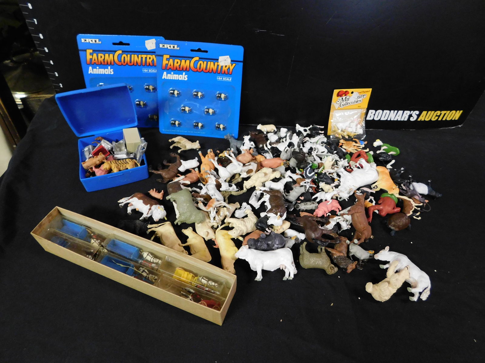 Group Lot of Plastic and Resin Farm Animals and: Group Lot of Plastic and Resin Farm Animals and Accessories used for a Train Set. You are bidding at a live sale, please read the terms and conditions. We are offering contact-less pick ups at our Sou