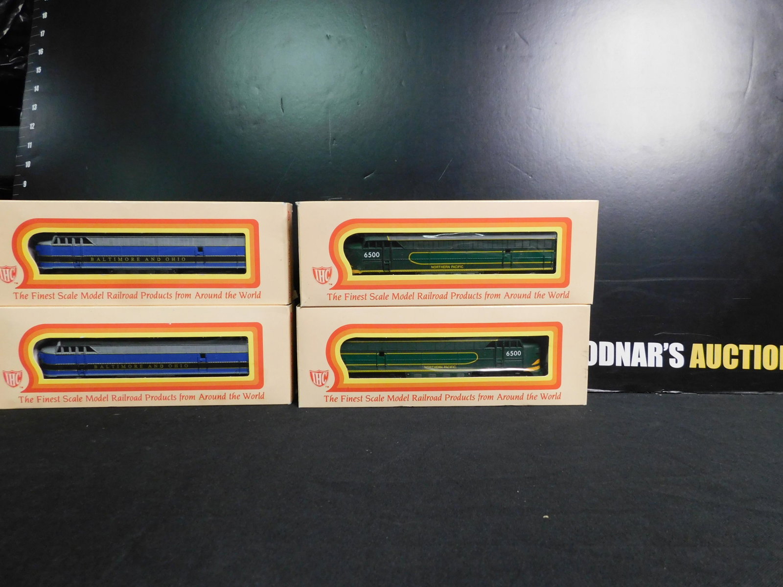Lot of 4 IHC HO Scale Diesel Engines: Lot of 4 IHC HO Scale Diesel Engines including B&O FM Powered Diesel and Dummy Diesel and Northern Pacific FM Powered and Dummy Unit. You are bidding at a live sale, please read the terms and conditio