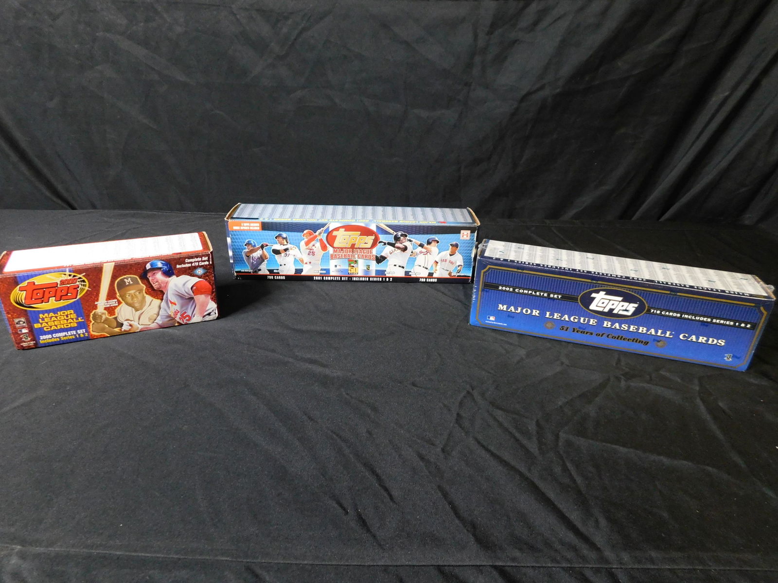 3 Boxes of Baseball Card Sets -2000, 2001 and 2002 (1 of 4)