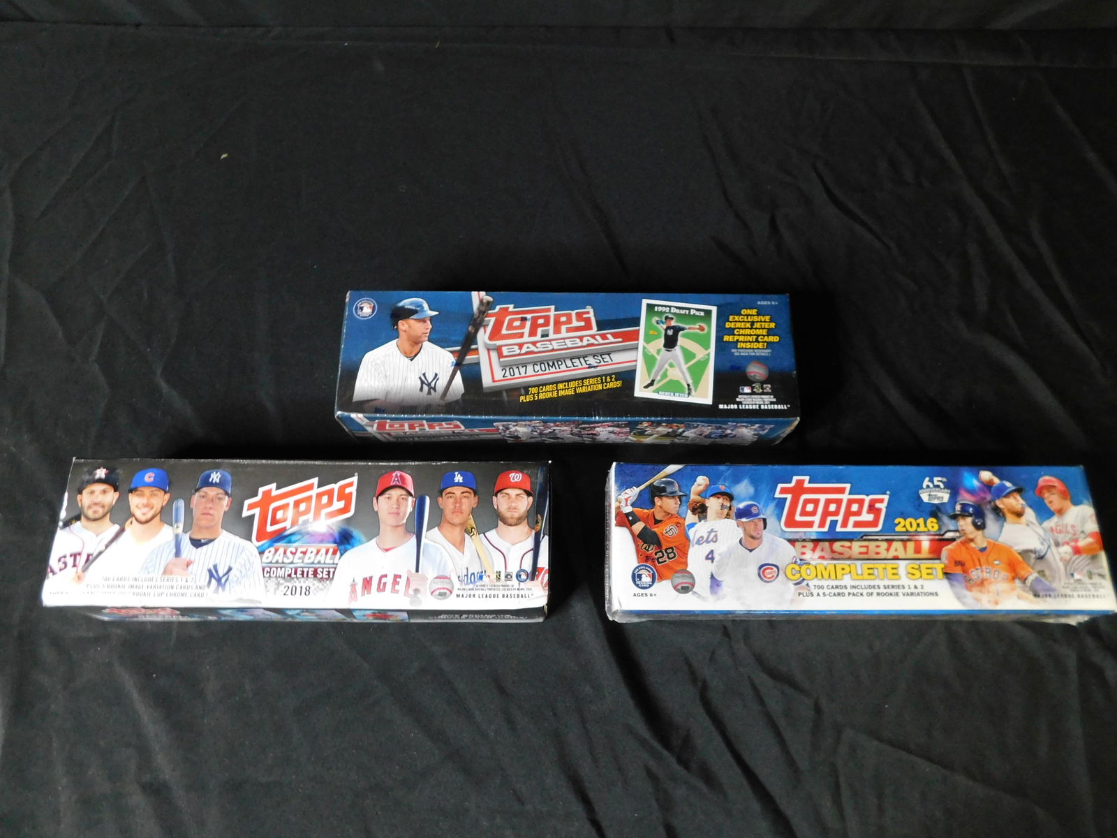 3 Boxes of Baseball Card Sets -Factory Sealed 2016 and (1 of 6)