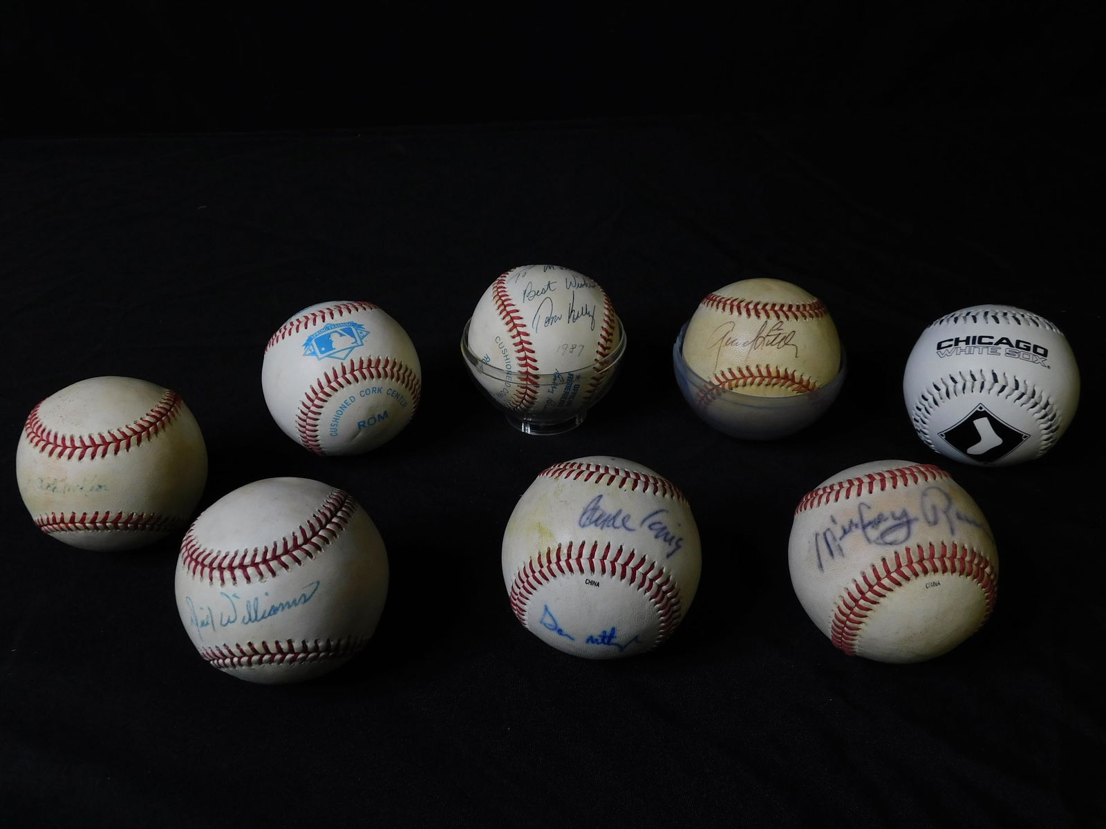 Group Lot of 8 Baseballs - 6 Autographed (1 of 10)