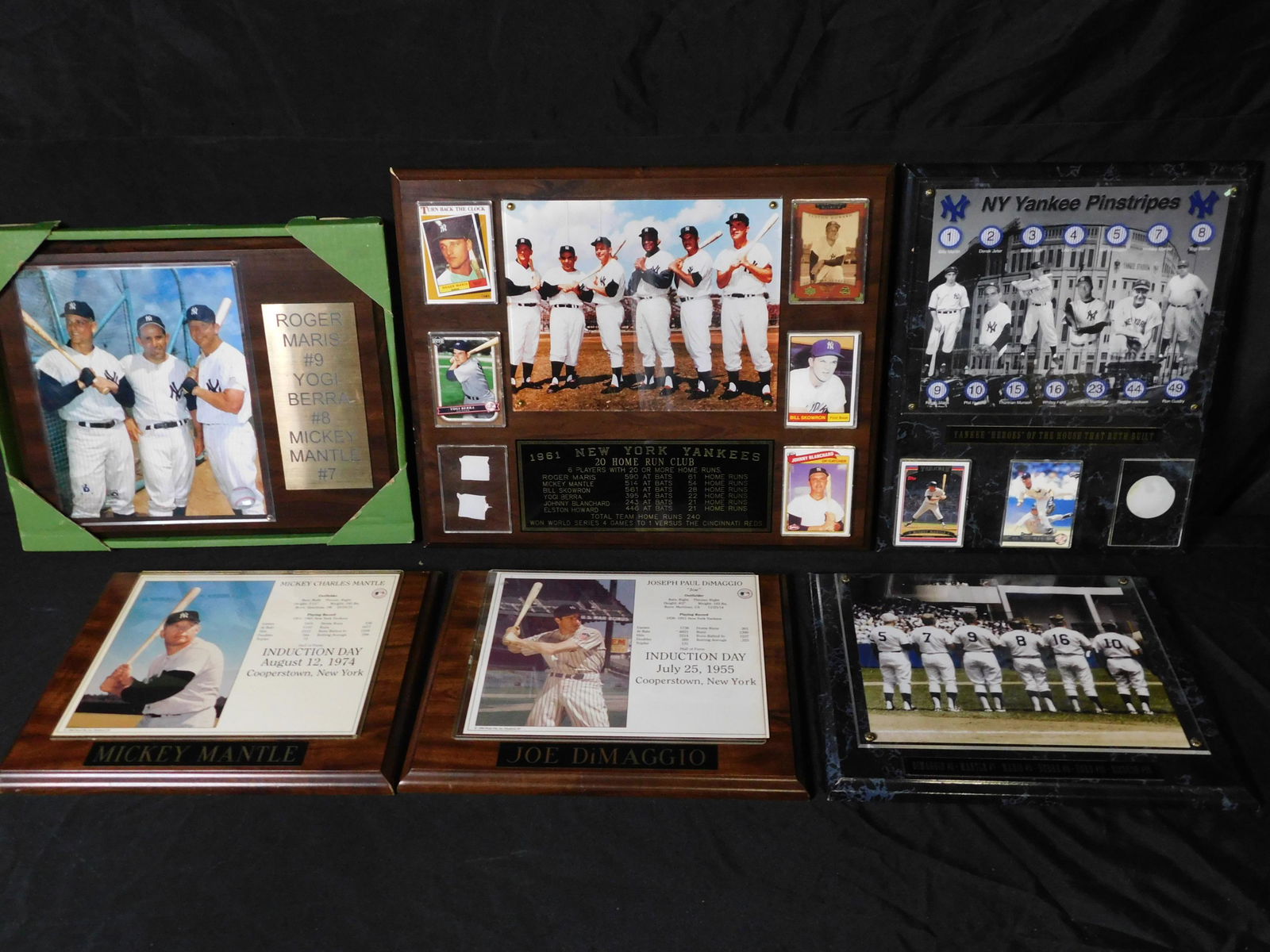 Group Lot of New York Yankees Plaques (1 of 7)