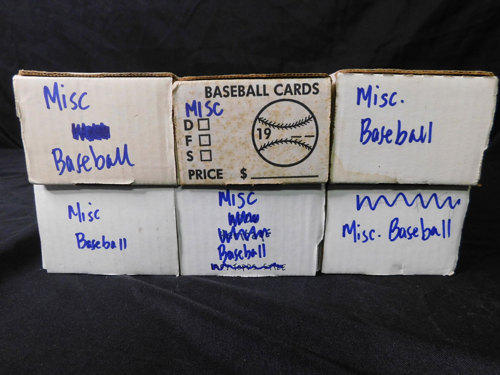 Large Lot of 6 Boxes of Mixed Baseball Cards (1 of 7)