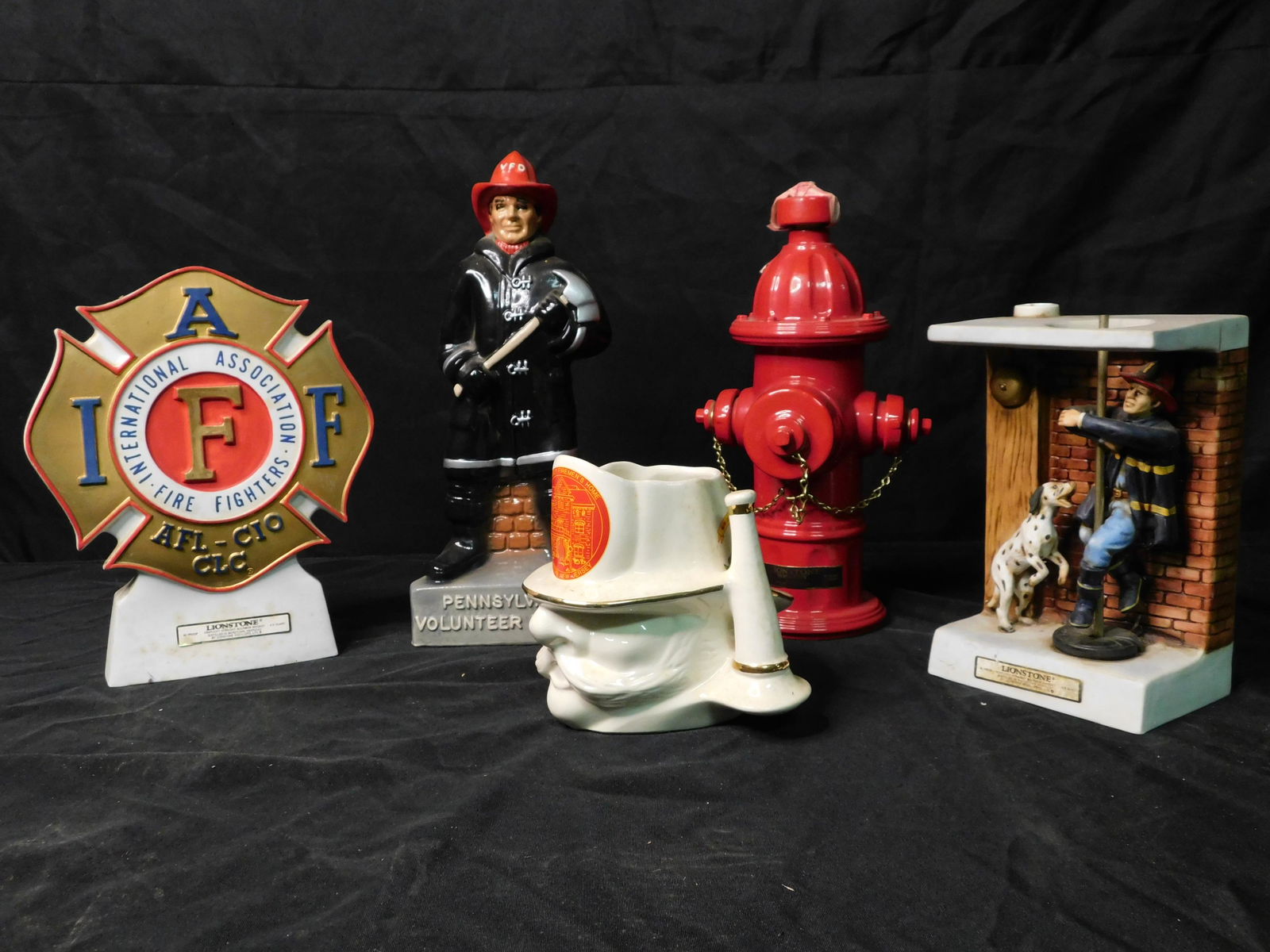 Group Lot of Fireman Related Decanters (1 of 14)