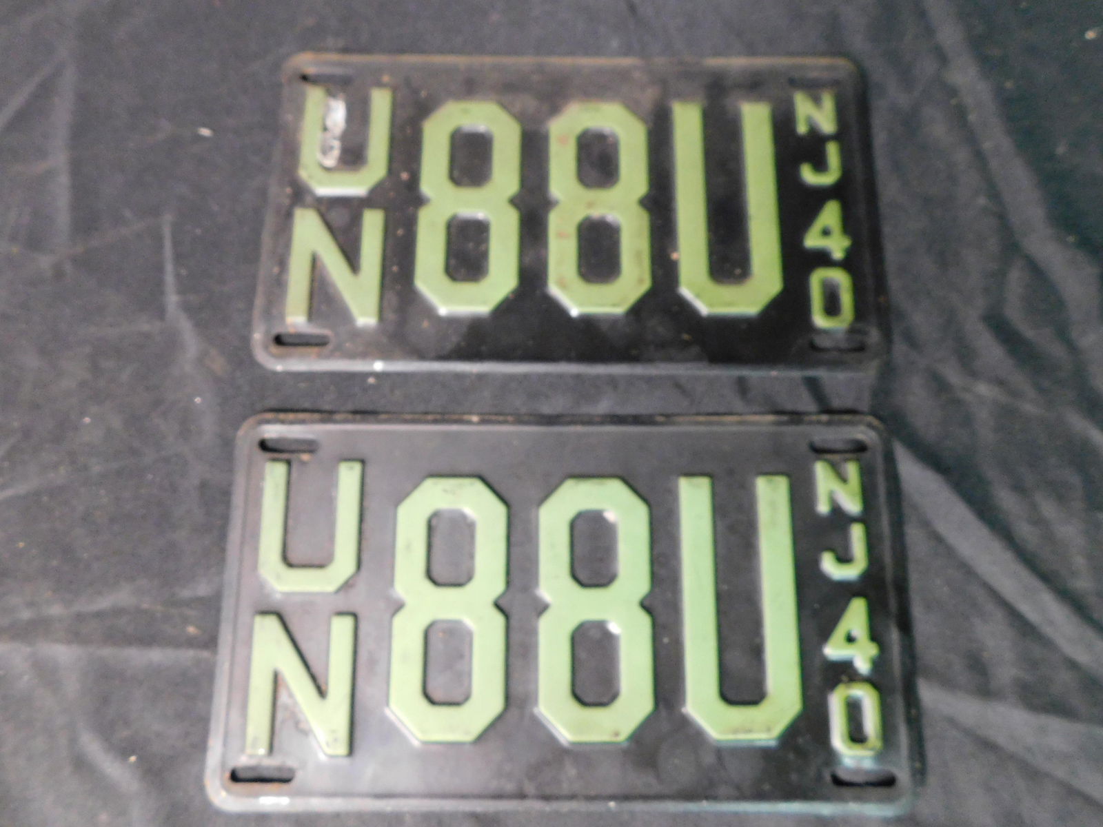 Lot of 2 Vintage NJ License Plates (1 of 3)