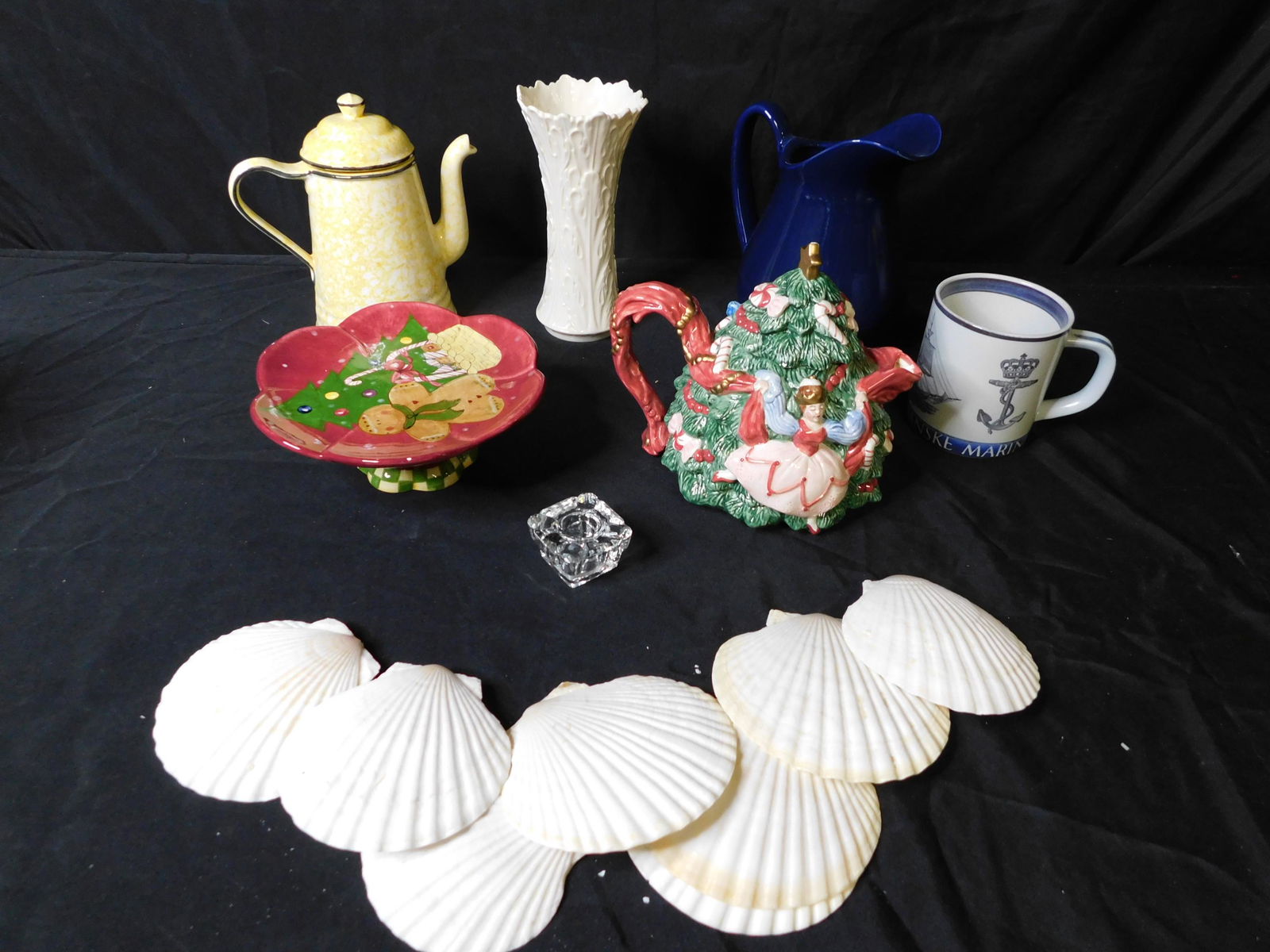 Box Lot with Fitz & Floyd, Stangl, and Lenox: Box Lot with Fitz & Floyd, Stangl, and Lenox. The Fitz Teapot does have a chip on the lip. This sale will be broadcast live on sale day with an auctioneer and caller calling full descriptions of each