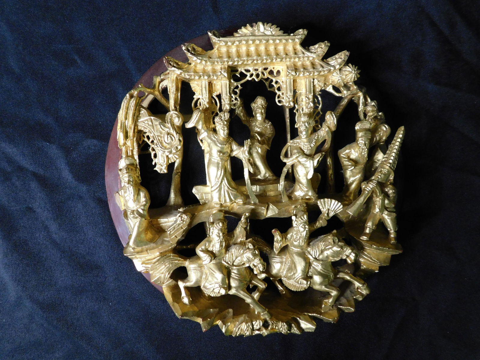 Carved Asian Wall Plaque (1 of 2)